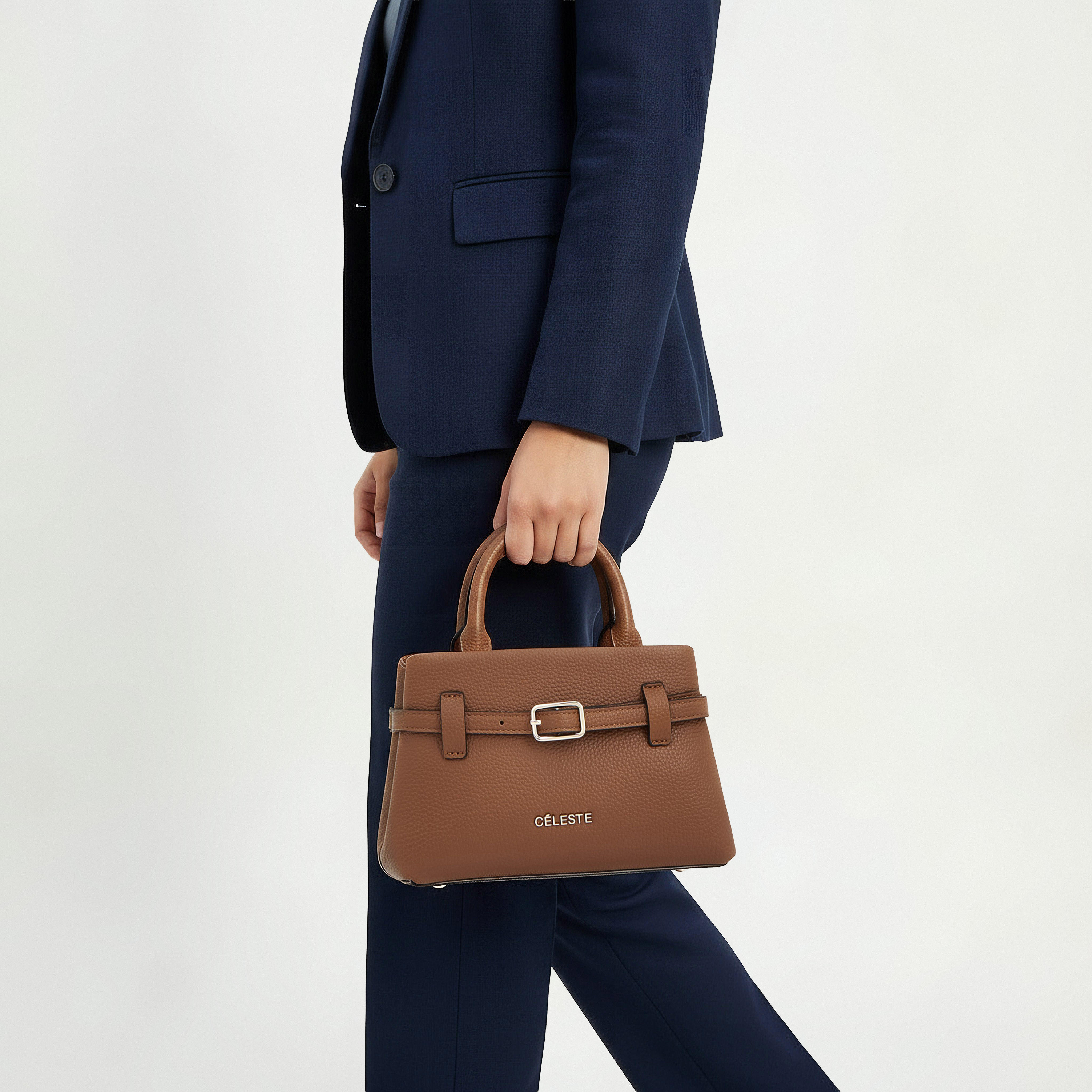 Celeste Buckle Detail Tote Bag with Double Handle-women-bagsandwallets-handbags-image-8