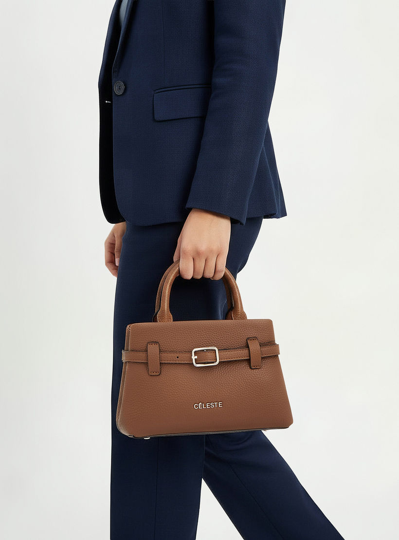 شنطة توتي بتفاصيل إبزيم ومقبض مزدوج من سيليست-women-bagsandwallets-handbags-image-8
