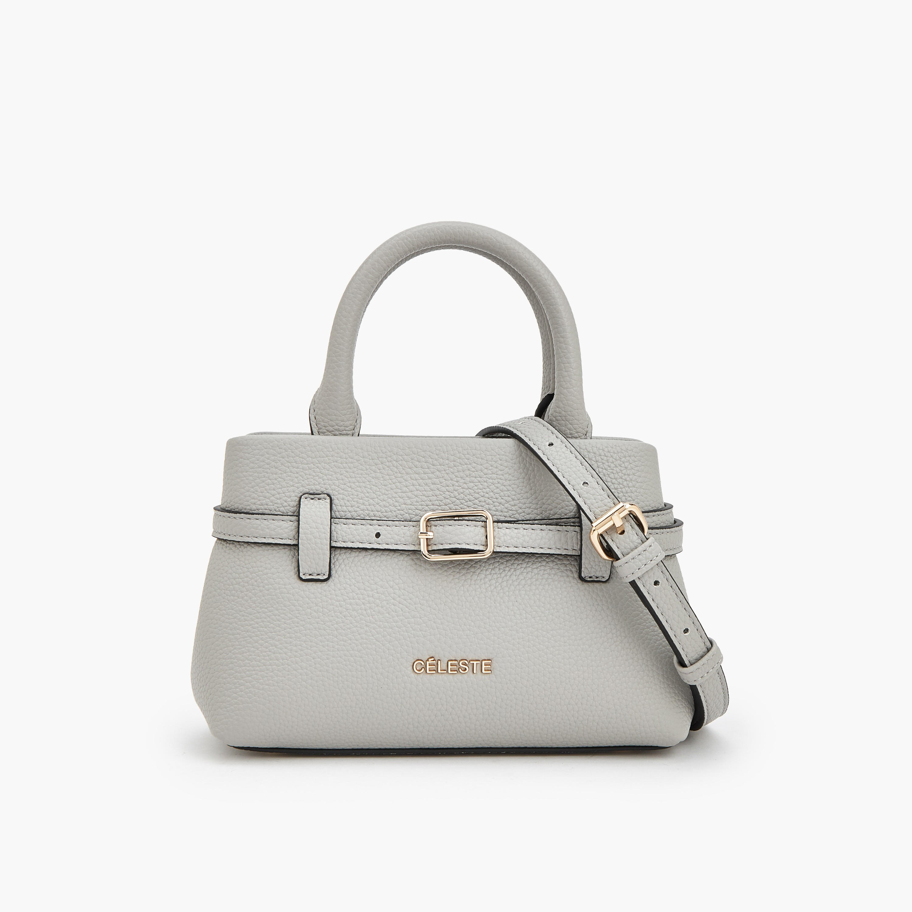 Celeste Buckle Detail Tote Bag with Double Handle-women-bagsandwallets-handbags-image-1