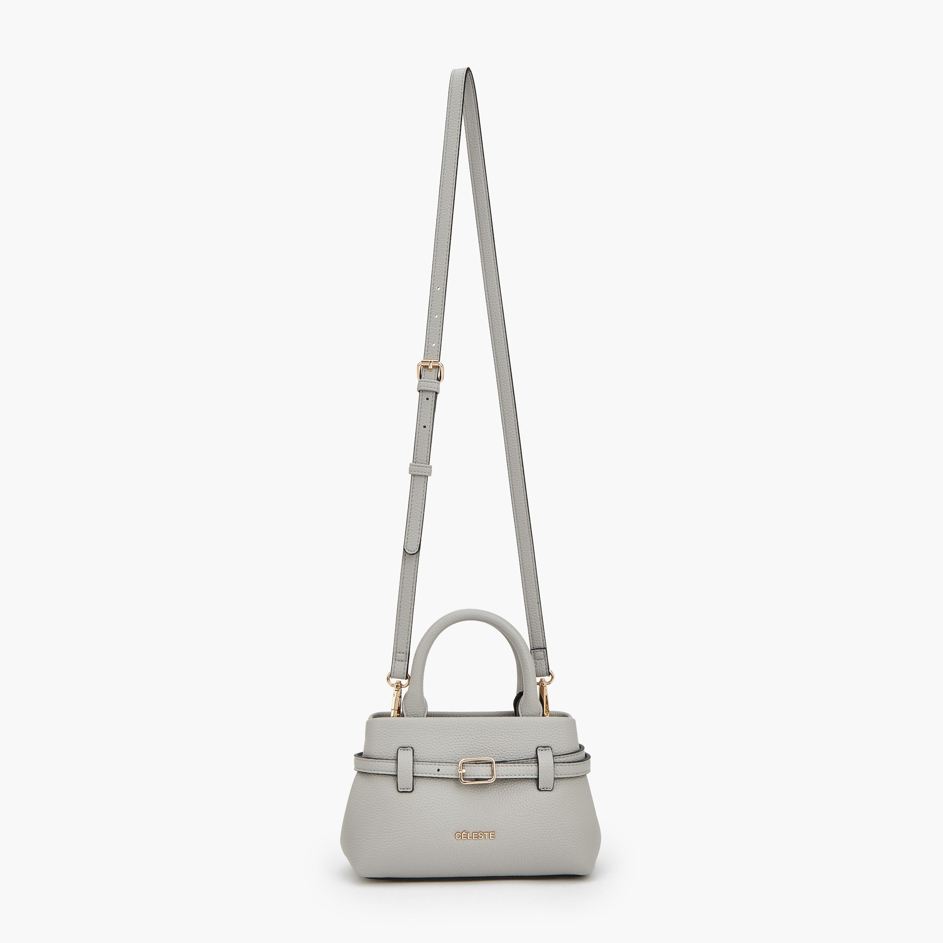 Celeste Buckle Detail Tote Bag with Double Handle-women-bagsandwallets-handbags-image-3