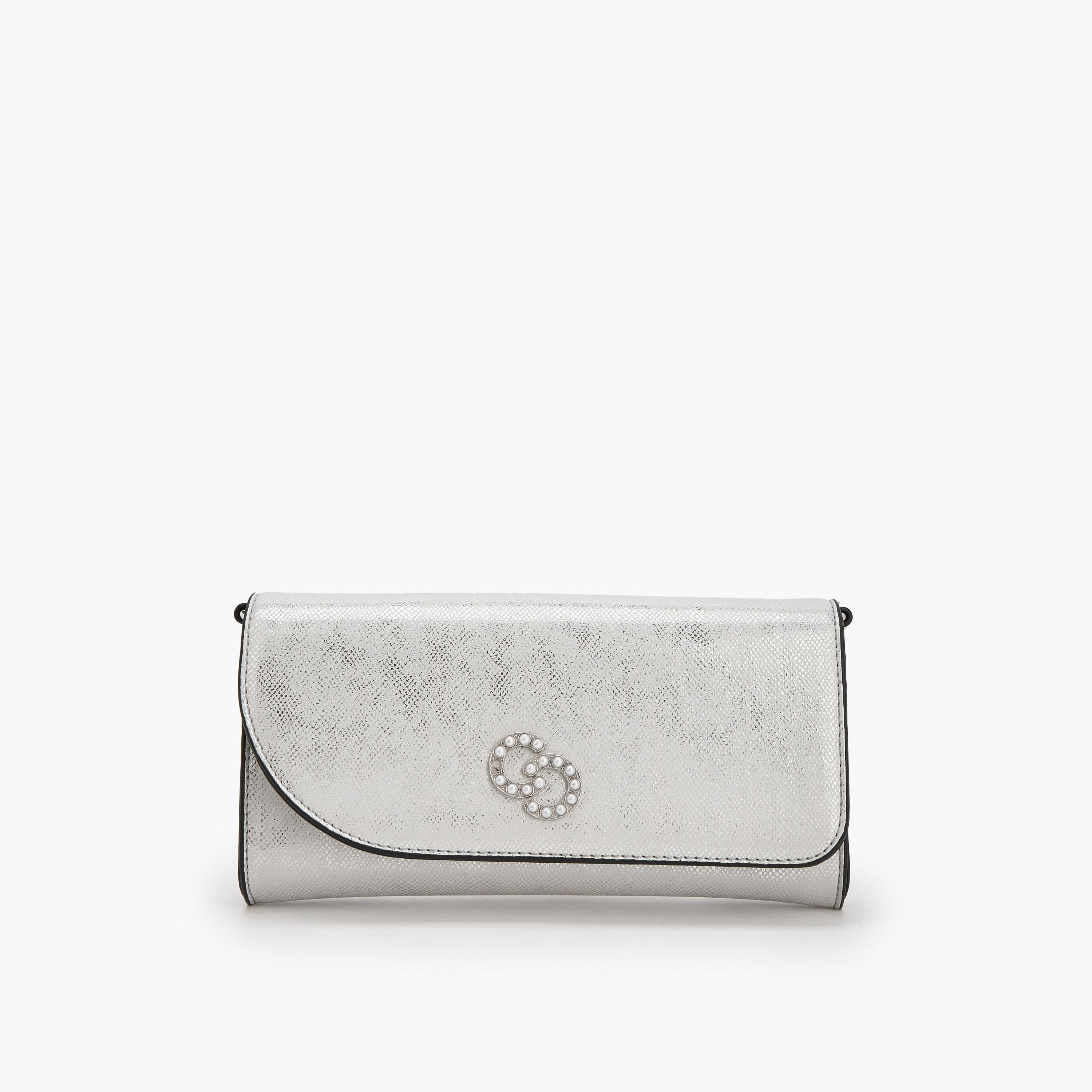 Celeste Textured Crossbody Bag with Detachable Chain Strap-women-bagsandwallets-handbags-image-1