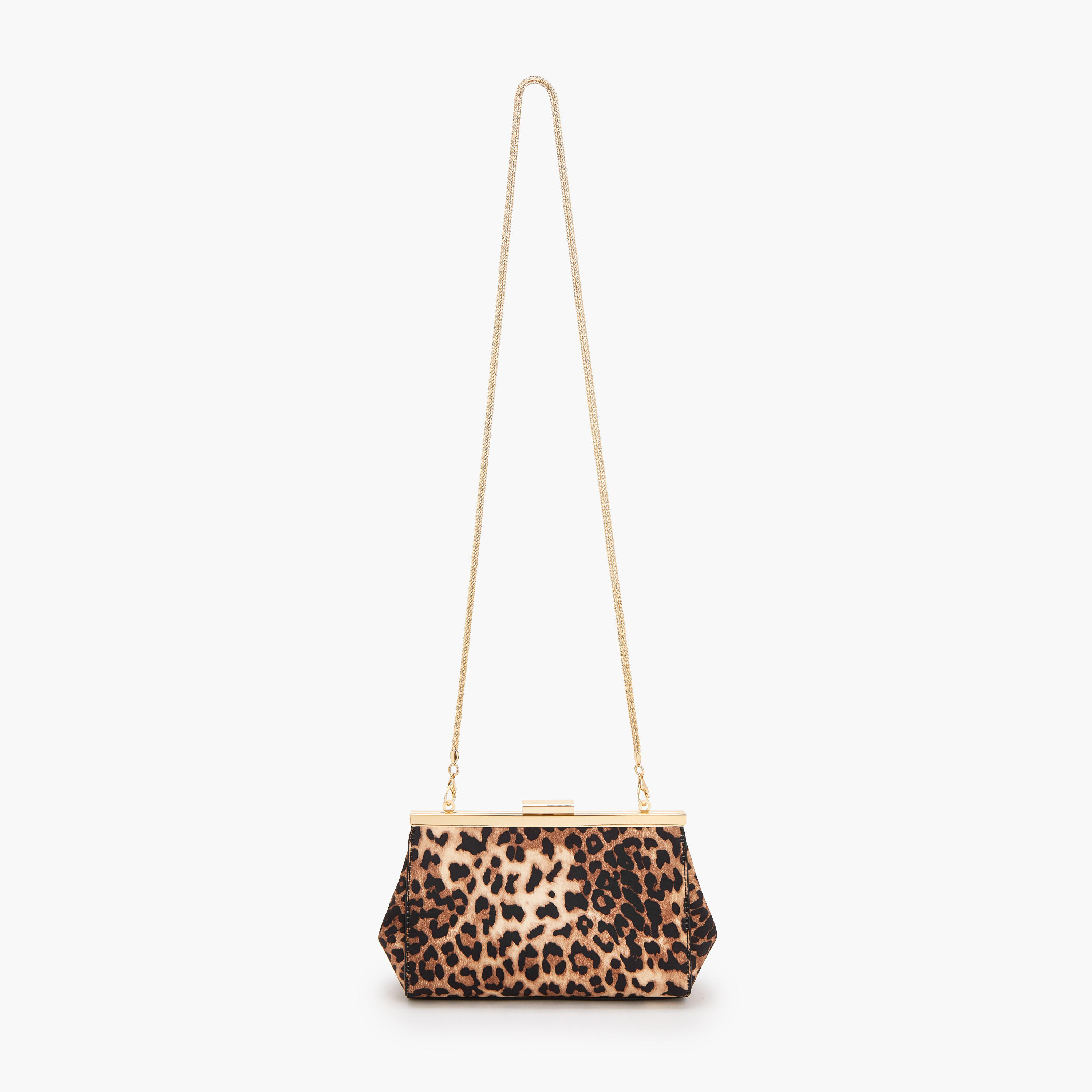 Celeste Animal Print Crossbody Bag with Detachable Chain Strap-women-bagsandwallets-handbags-image-2