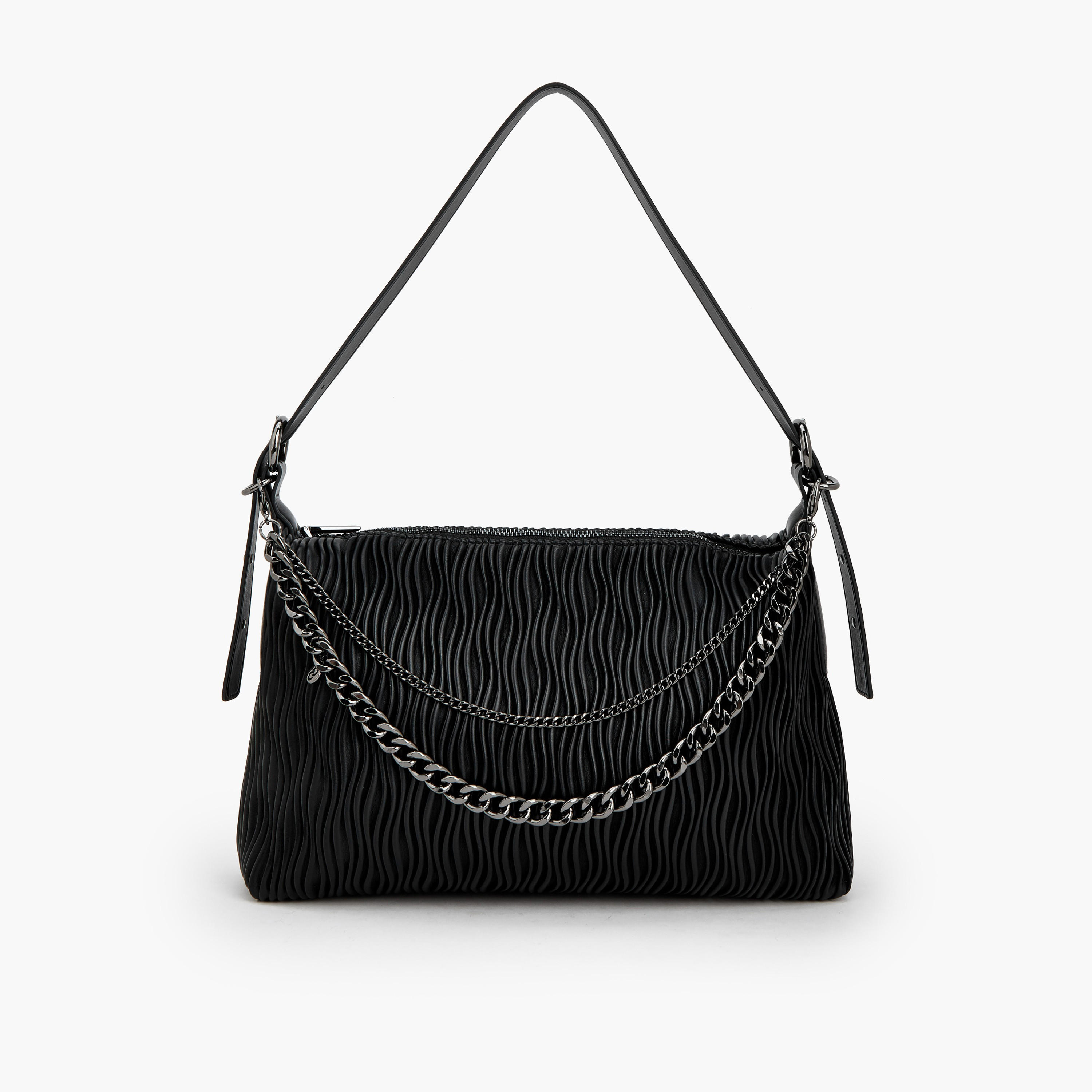 شنطة كتف بارزة الملمس بحزام قابل للتعديل من سيليست-women-bagsandwallets-handbags-image-7