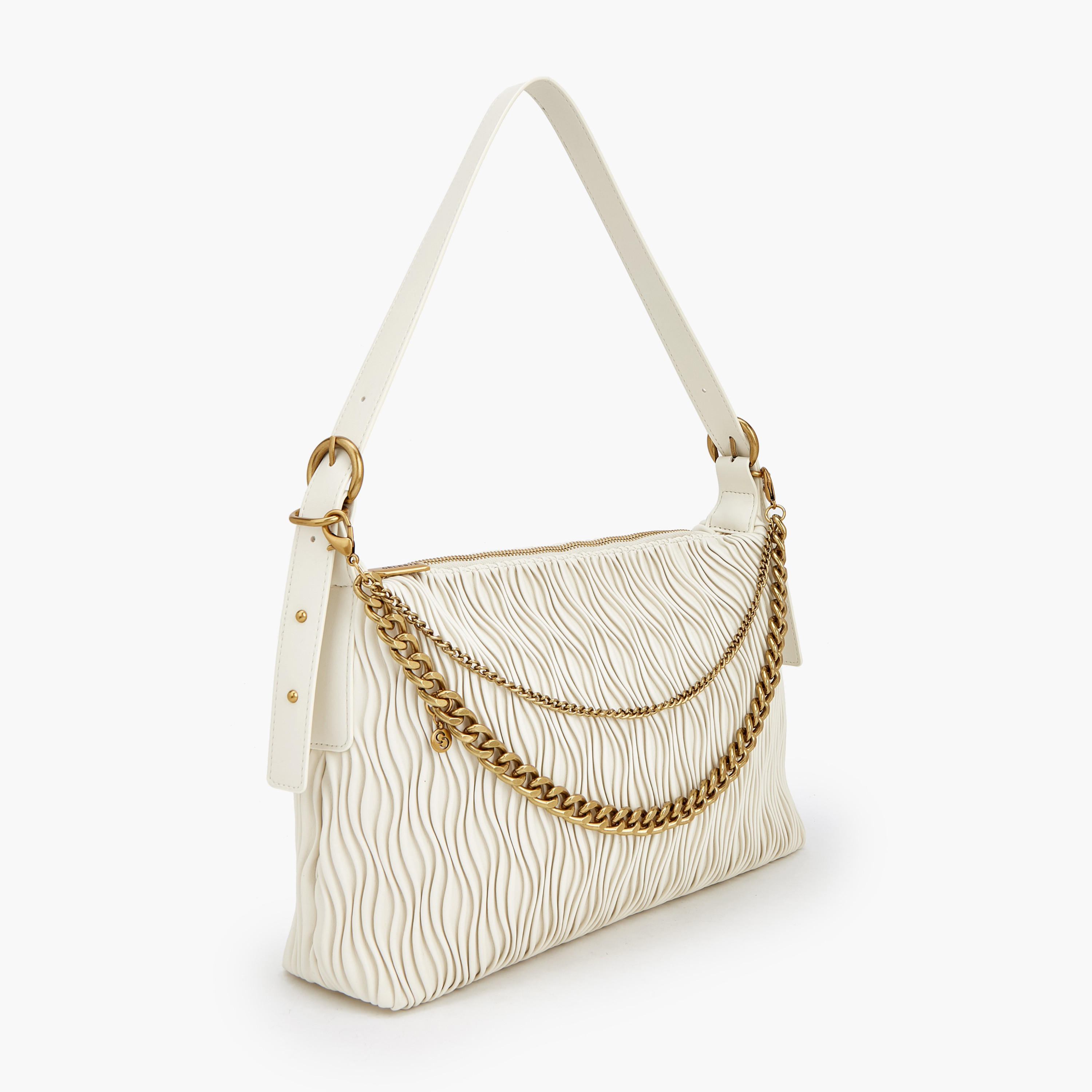Celeste Textured Shoulder Bag with Adjustable Strap-women-bagsandwallets-handbags-image-2