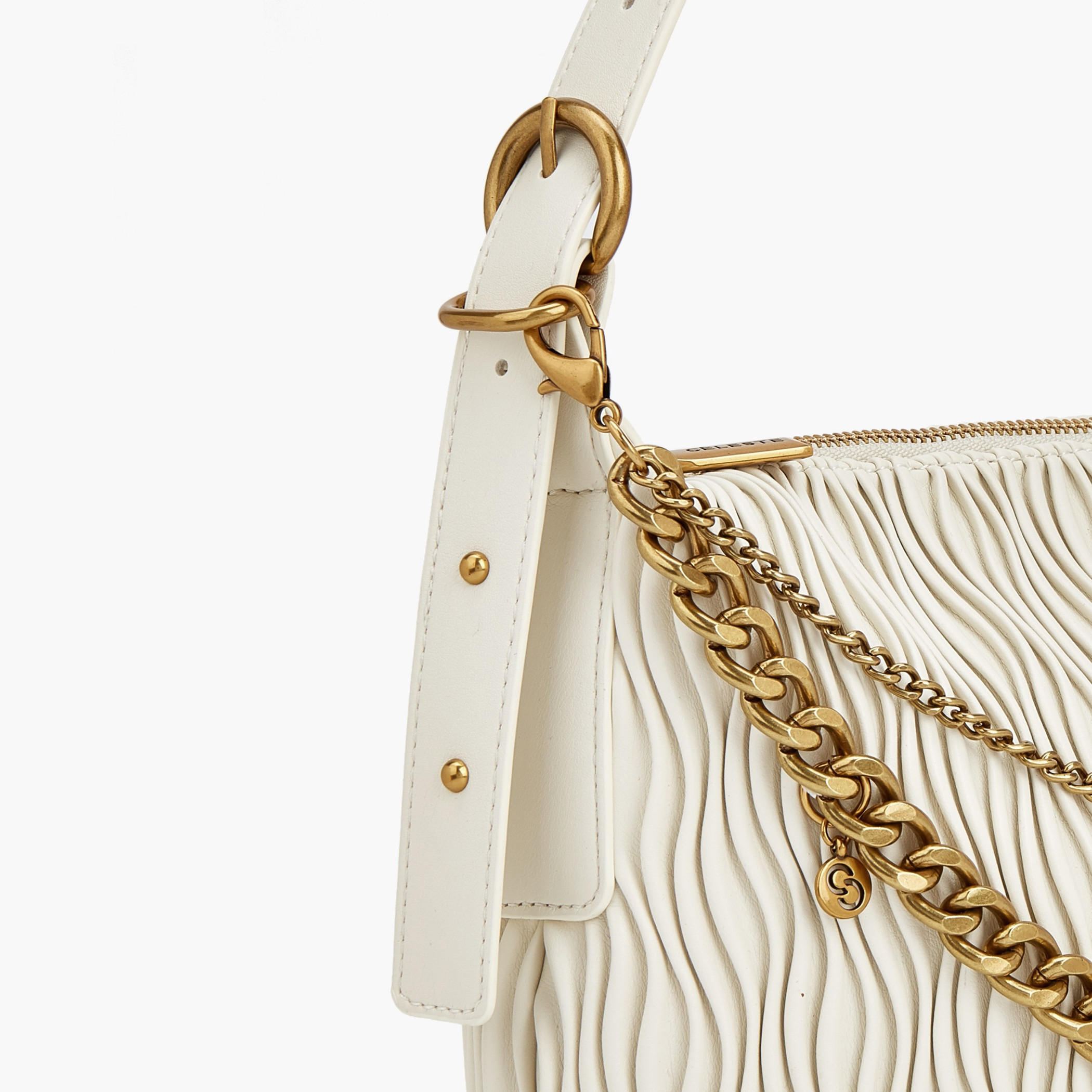 Celeste Textured Shoulder Bag with Adjustable Strap-women-bagsandwallets-handbags-image-3