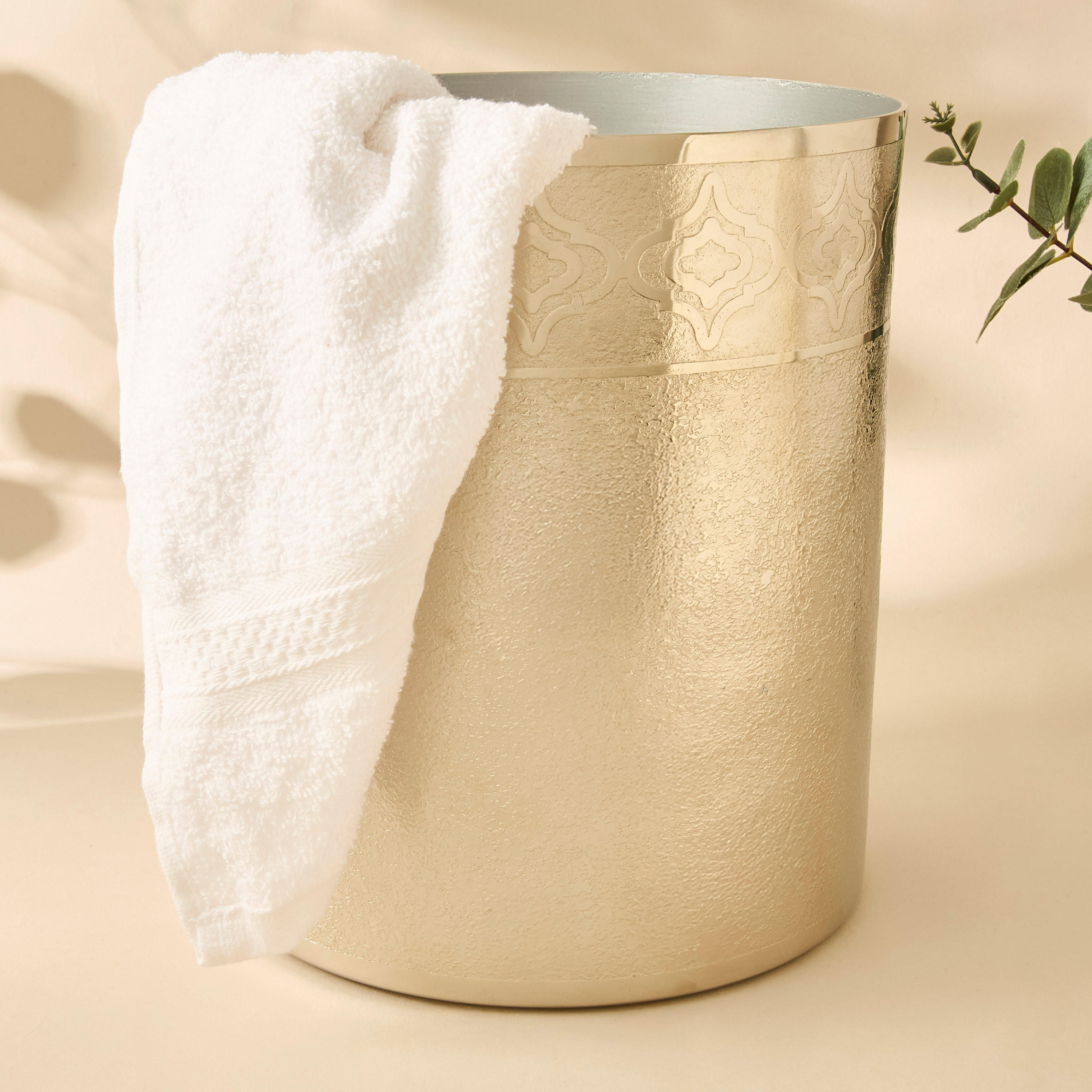 Mirage Embossed Stainless Steel Waste Bin-household-bathandlaundry-wastebinsandaccessories-image-2