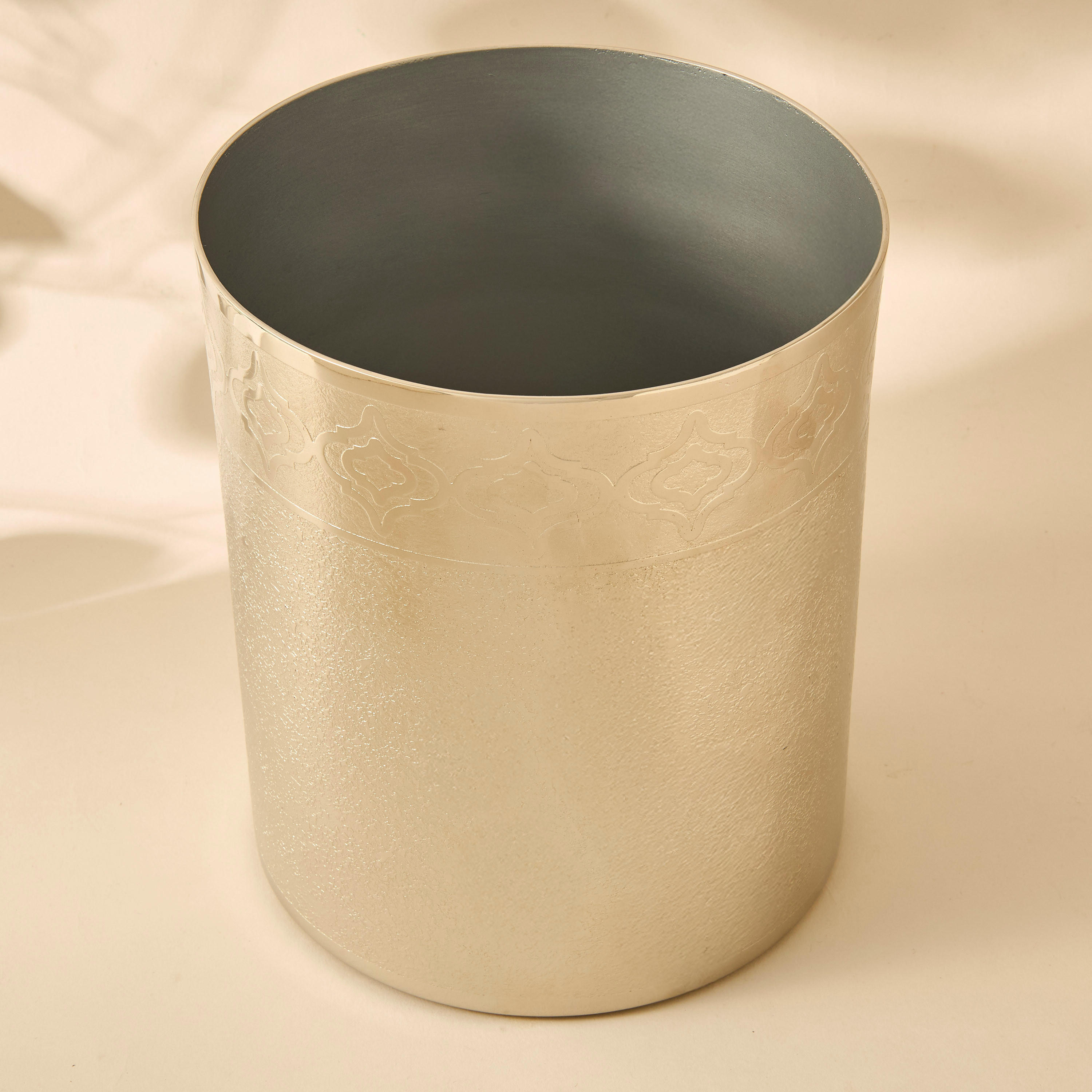 Mirage Embossed Stainless Steel Waste Bin-household-bathandlaundry-wastebinsandaccessories-image-3