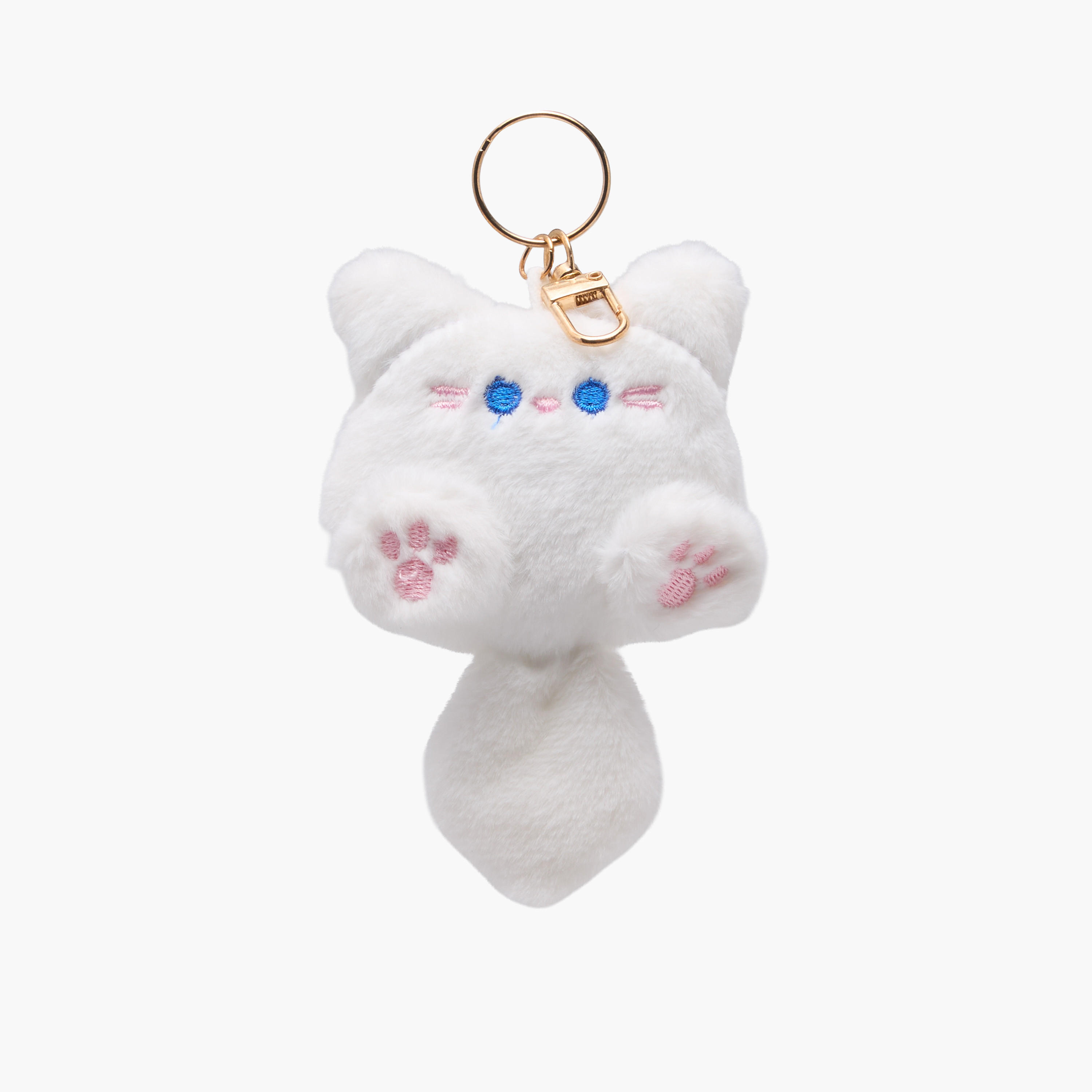 Keychain with Fluffy Kitty Charm-girls-accessories-keyringsandbagcharms-image-1