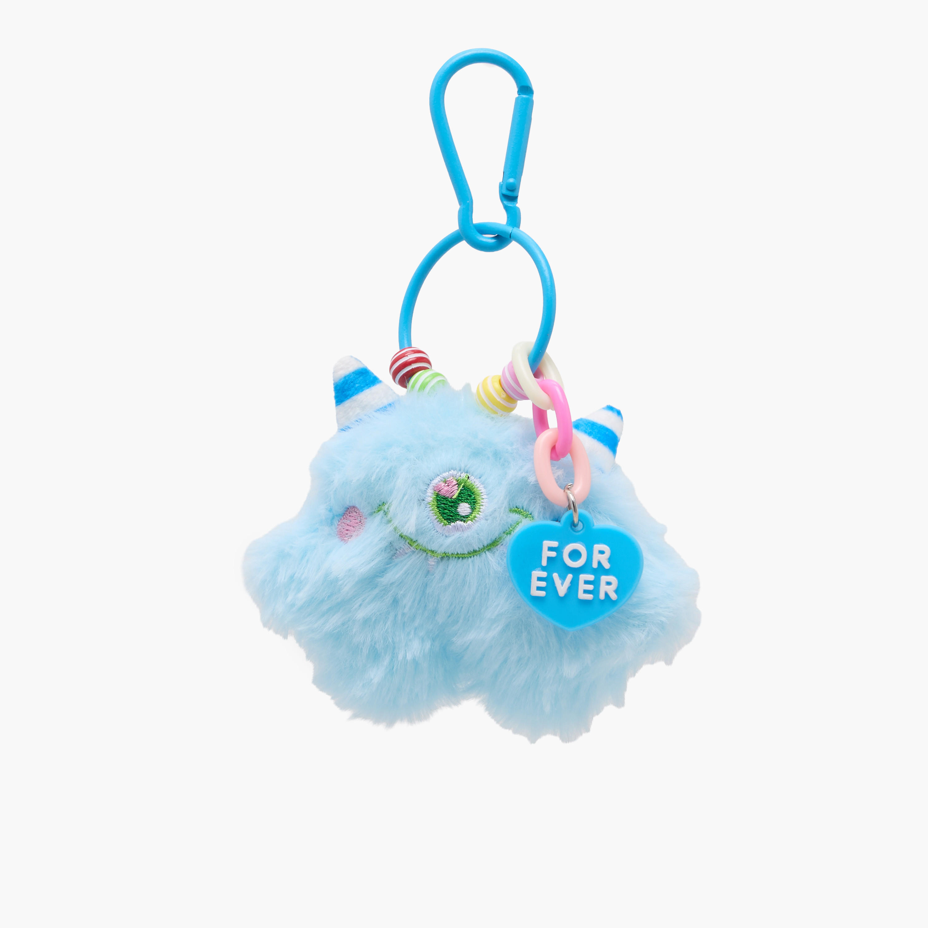 Keychain with Fluffy Monster Charm-girls-accessories-keyringsandbagcharms-image-1