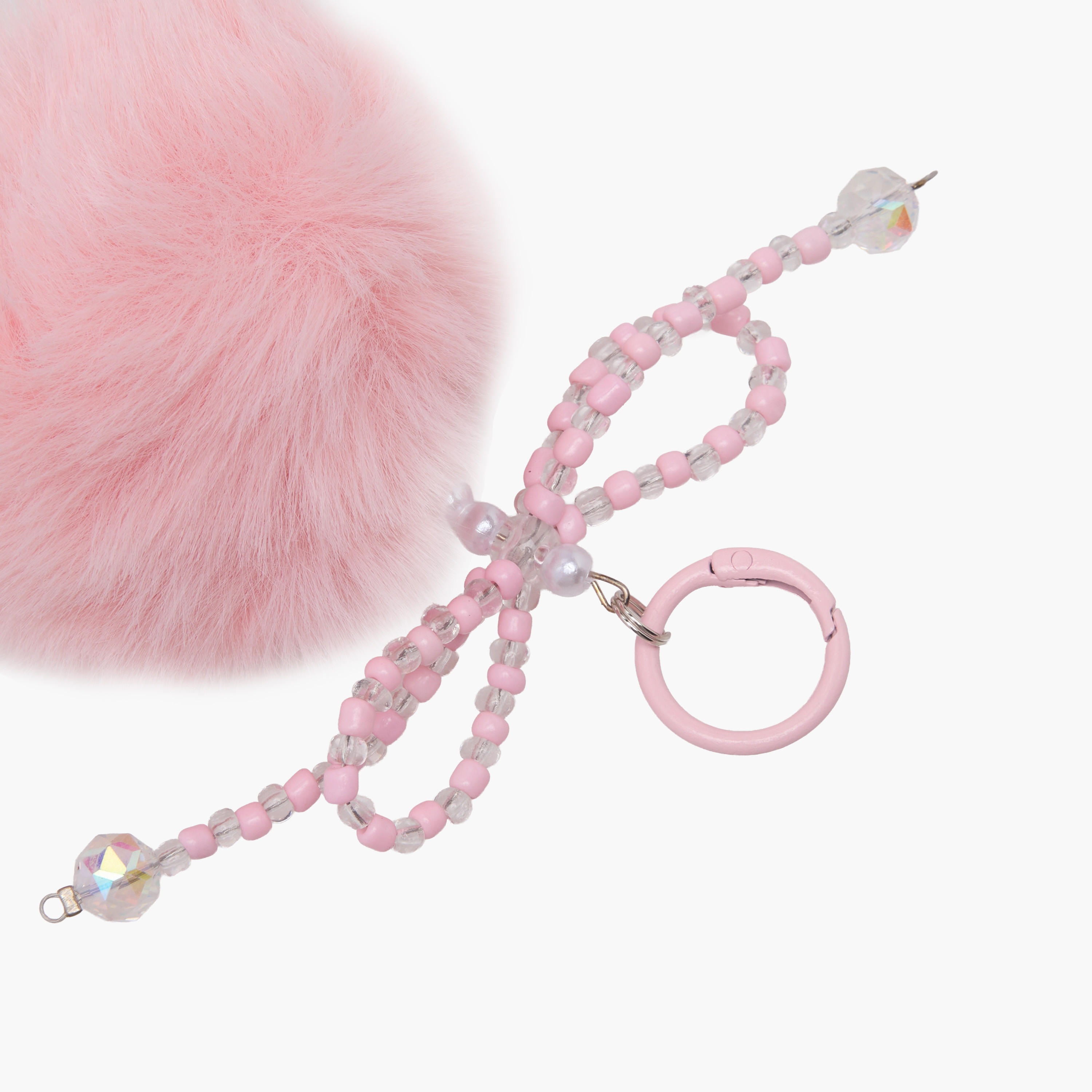 Keychain with Fluffy Ball Charm-girls-accessories-keyringsandbagcharms-image-3