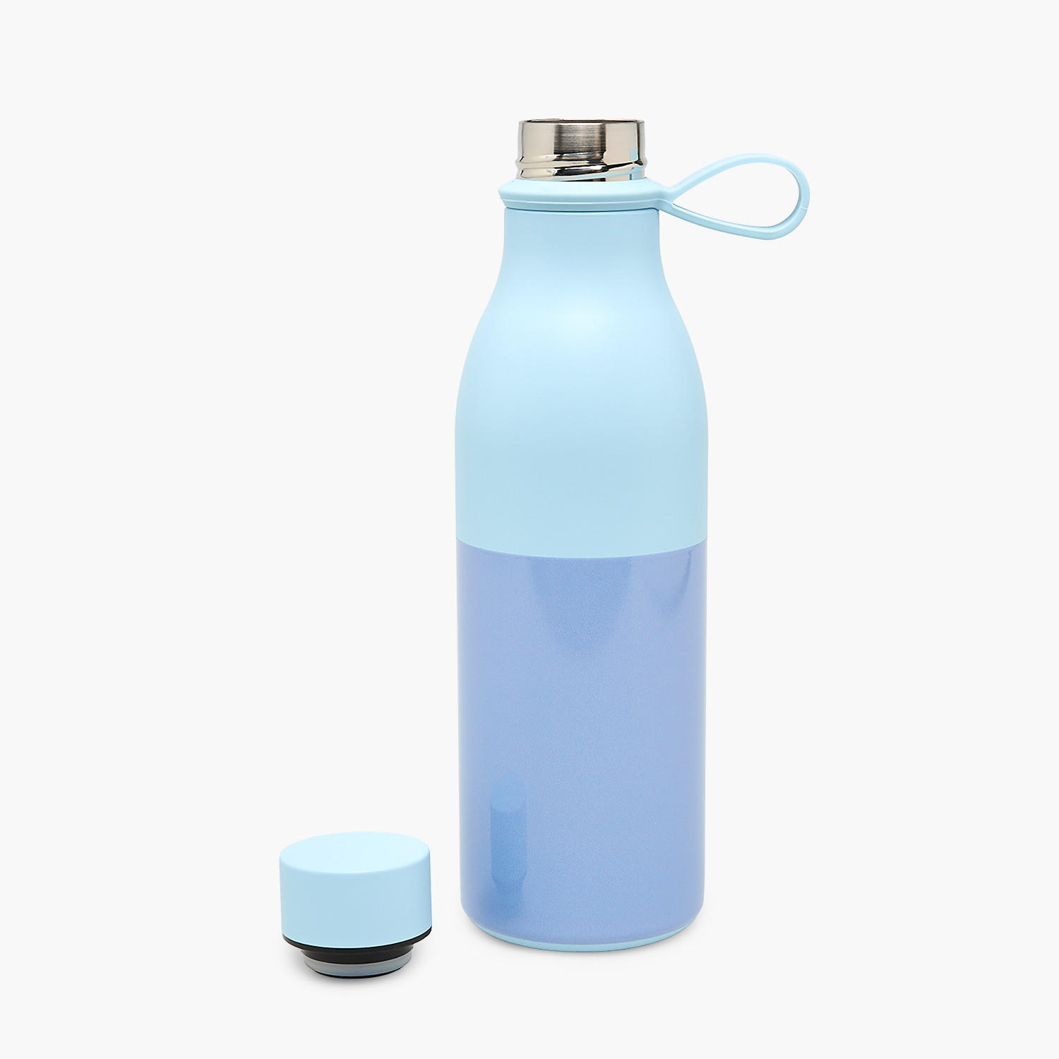 Findz Stainless Steel Double Wall Insulated Water Bottle with Silicone Handle - 500 ml-household-dining-drinkserveware-bottles-image-2