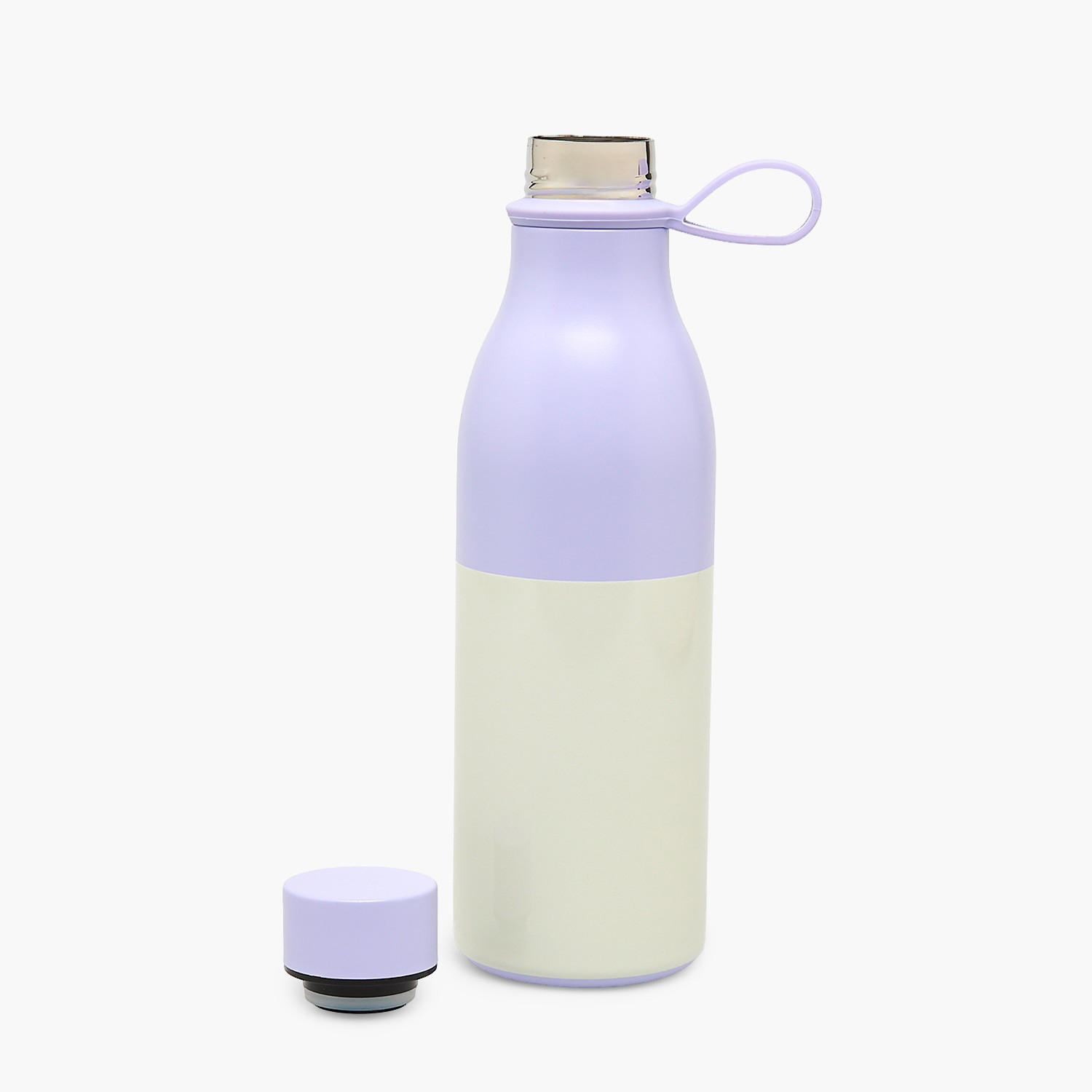 Findz Solid Stainless Steel Water Bottle with Silicon Handle - 500 ml-household-dining-drinkserveware-bottles-image-2