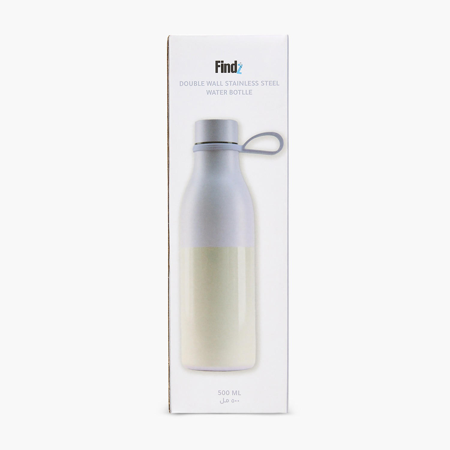 Findz Solid Stainless Steel Water Bottle with Silicon Handle - 500 ml-household-dining-drinkserveware-bottles-image-9