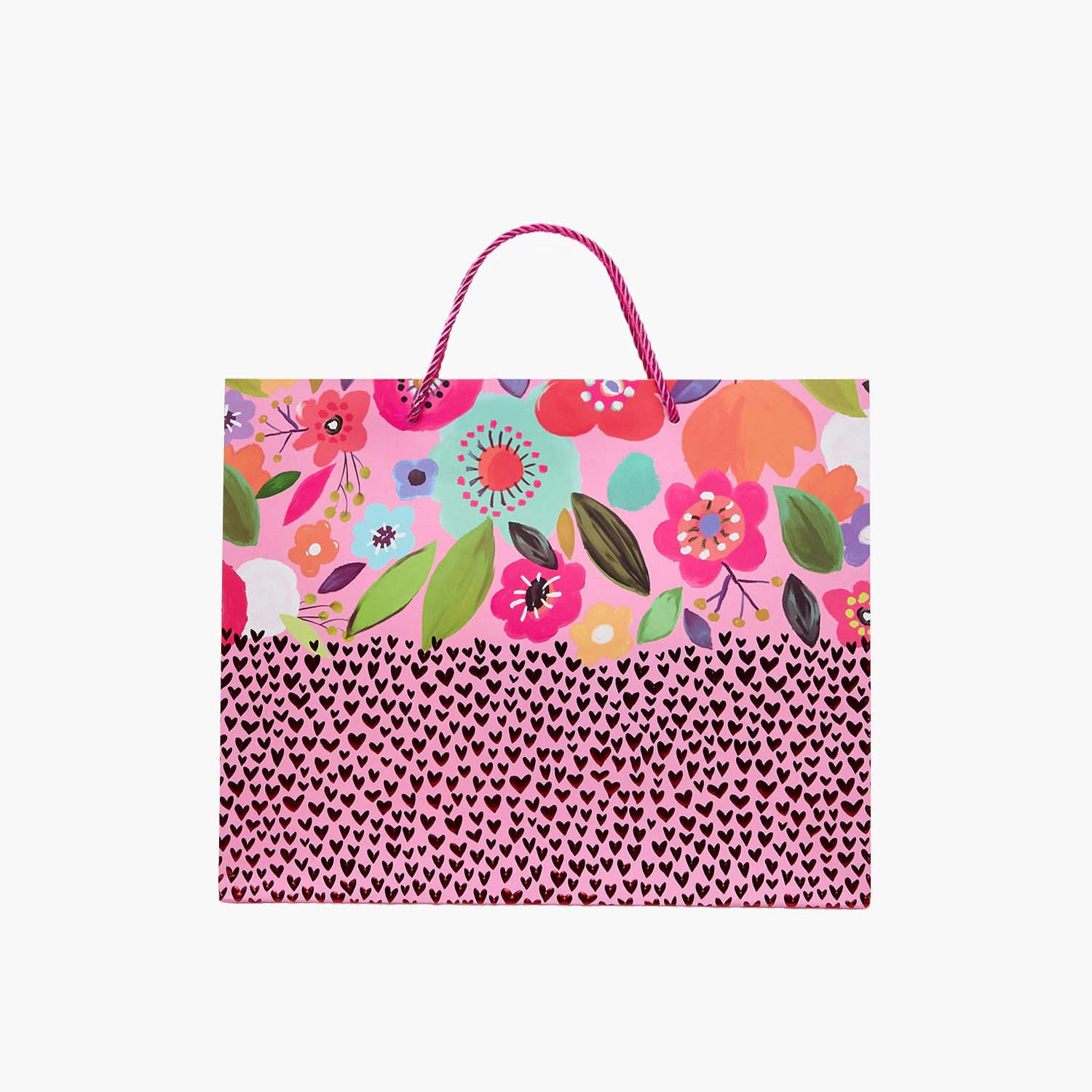 Findz Floral Print Paper Gift Bag - Medium-household-giftingaccessories-giftings-image-1
