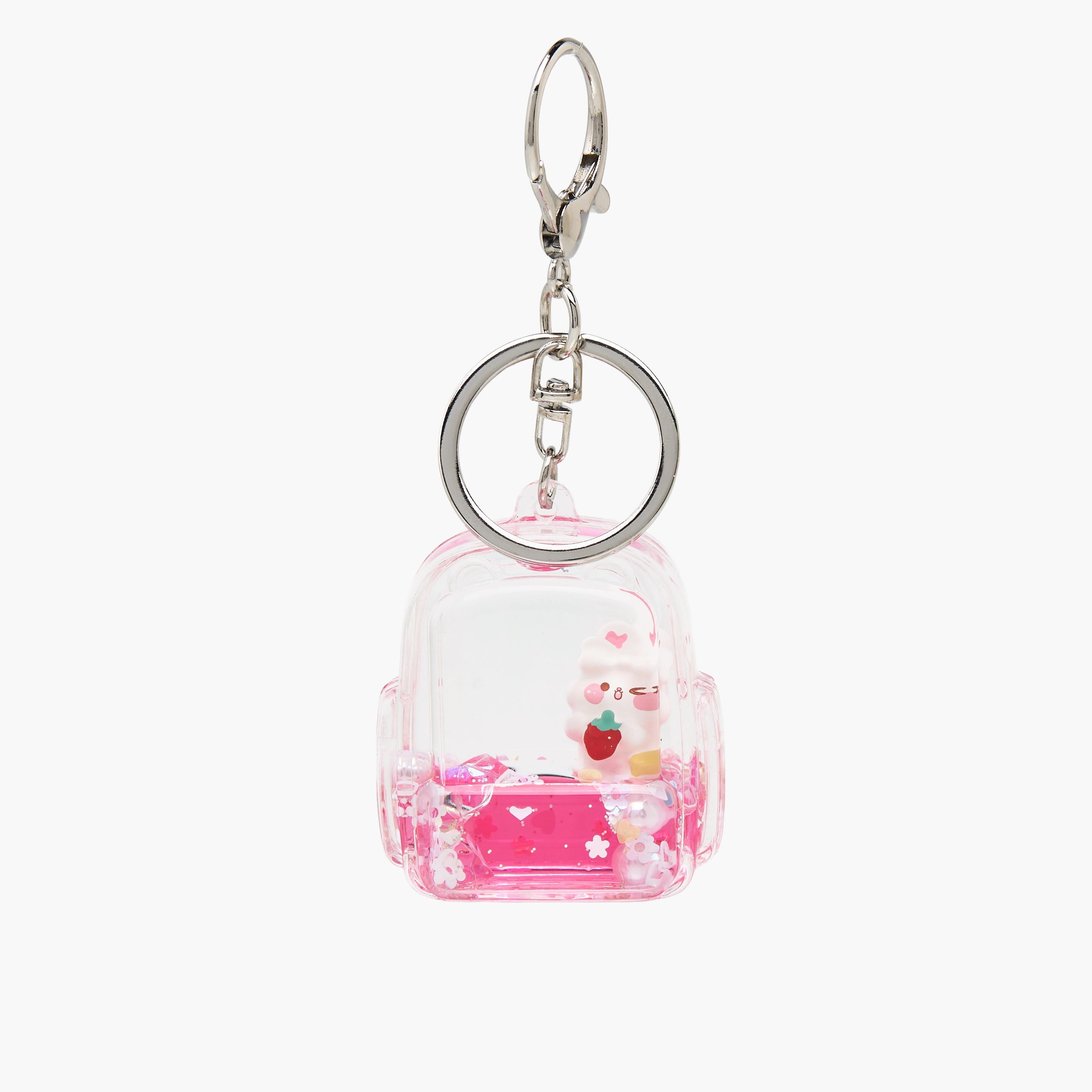 Keychain with Bunny in Backpack Charm-girls-accessories-keyringsandbagcharms-image-1