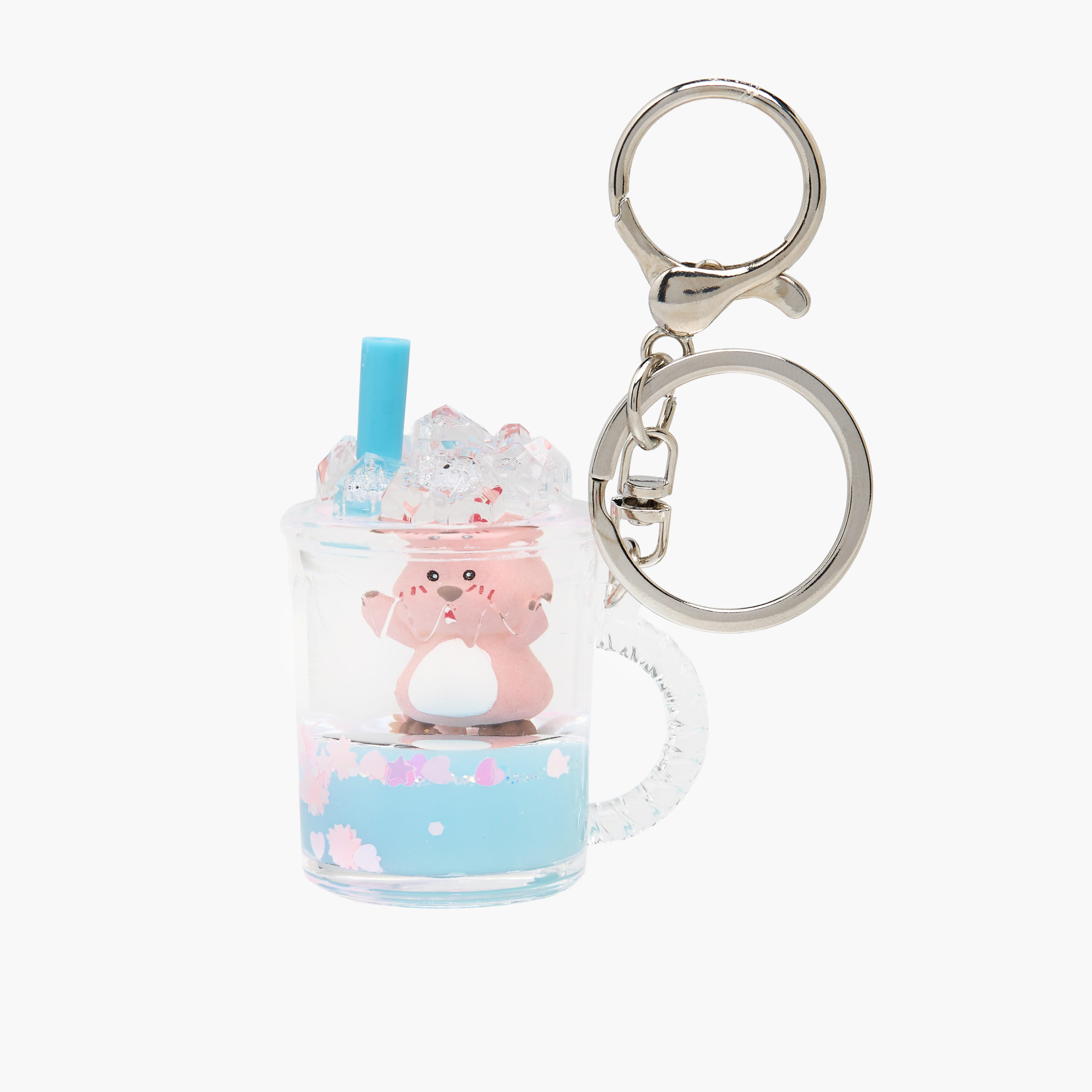 Keychain with Liquid Juice Charm-girls-accessories-keyringsandbagcharms-image-1