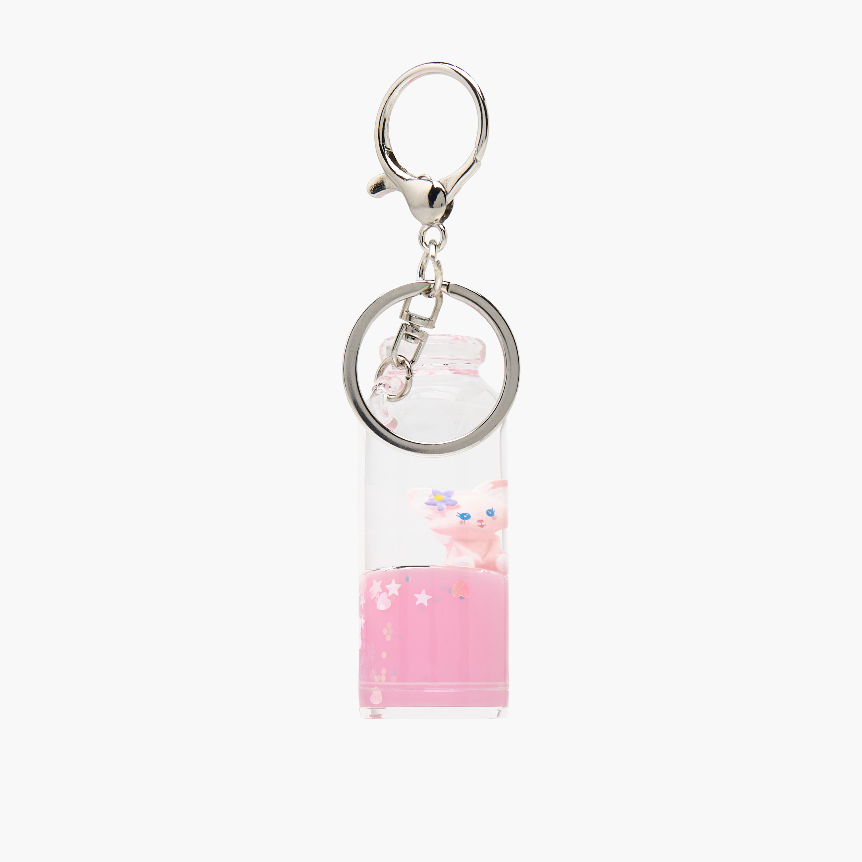 Keychain with Liquid Juice Charm-girls-accessories-keyringsandbagcharms-image-1