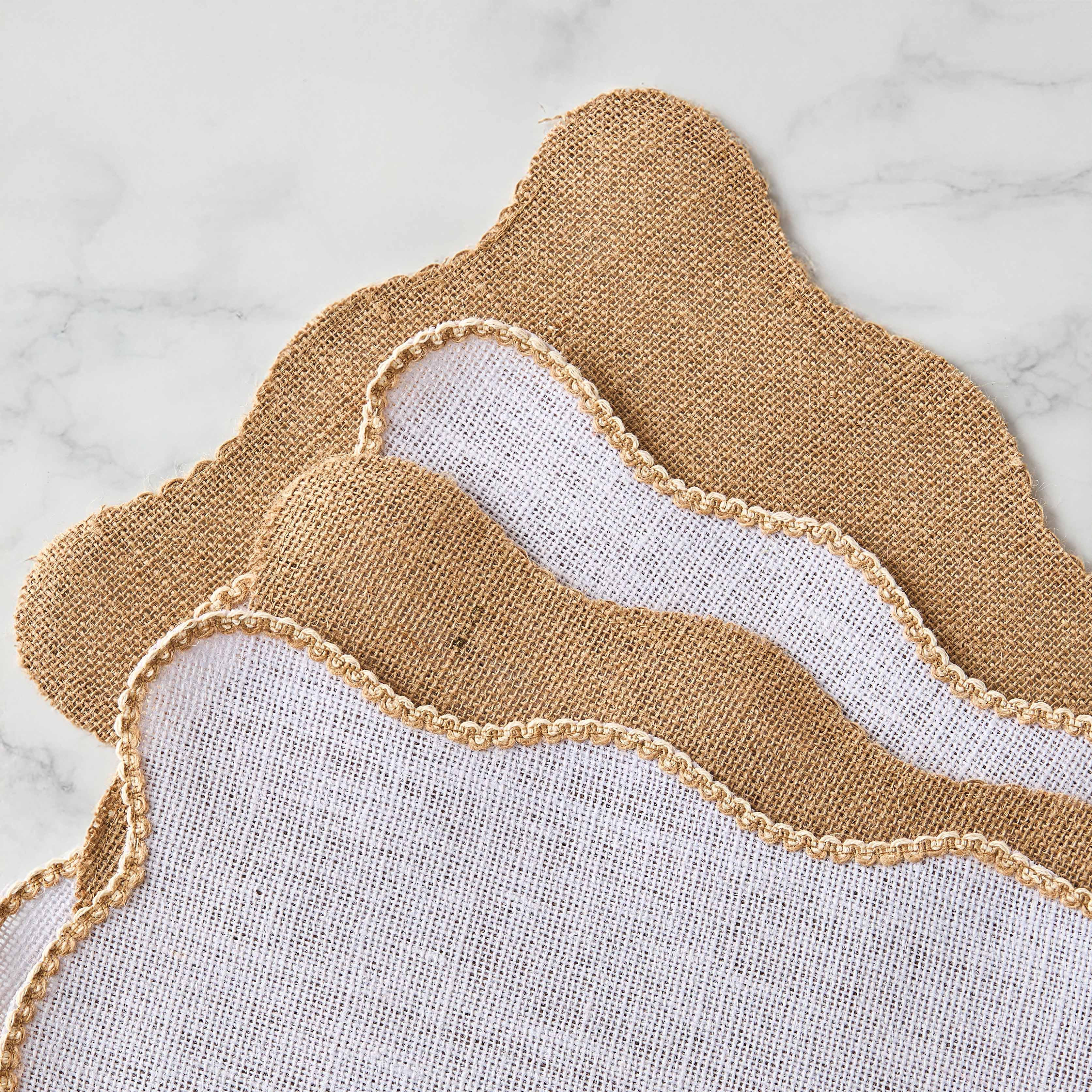 Wavy Edge 4-Piece Woven Jute Placemat Set - 45x30 cms-household-dining-tablelinen-placemats-image-4
