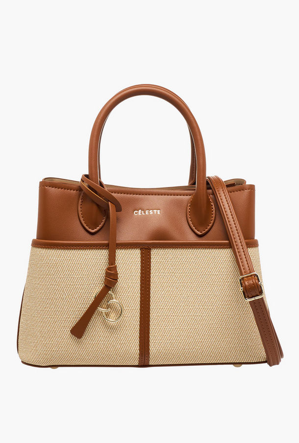 Celeste Textured Tote Bag with Zip Closure-women-image-1