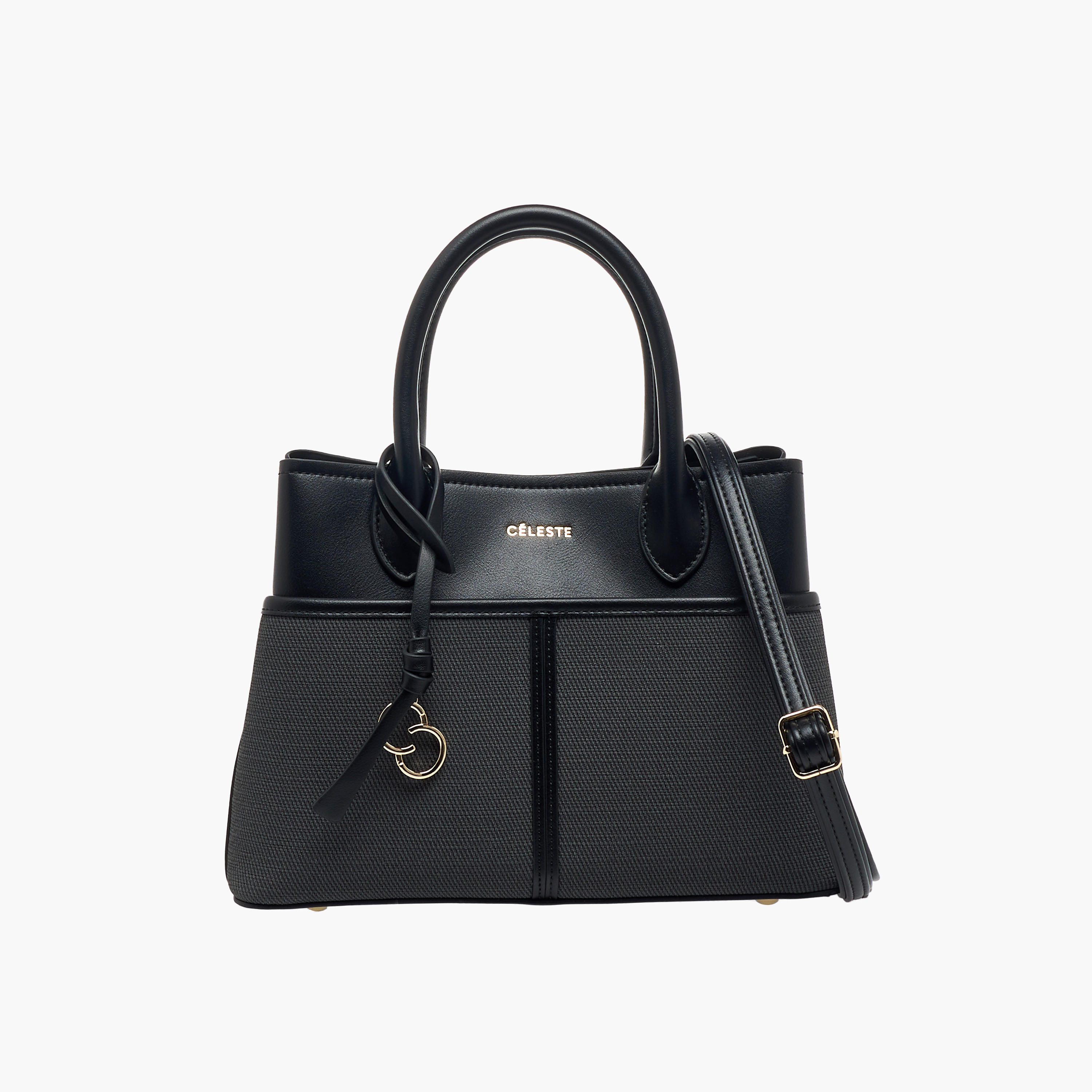 Celeste Textured Tote Bag with Zip Closure-women-bagsandwallets-handbags-image-1