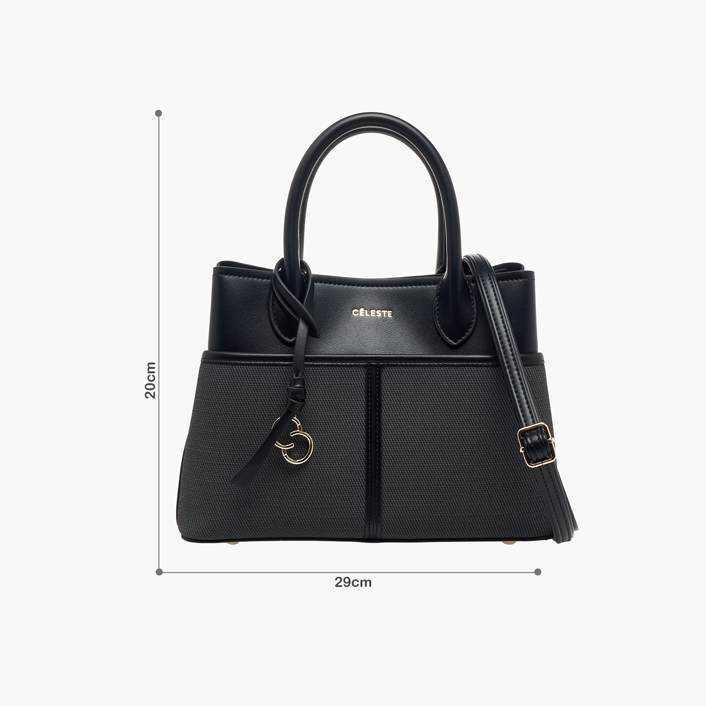 Celeste Textured Tote Bag with Zip Closure-women-bagsandwallets-handbags-image-2