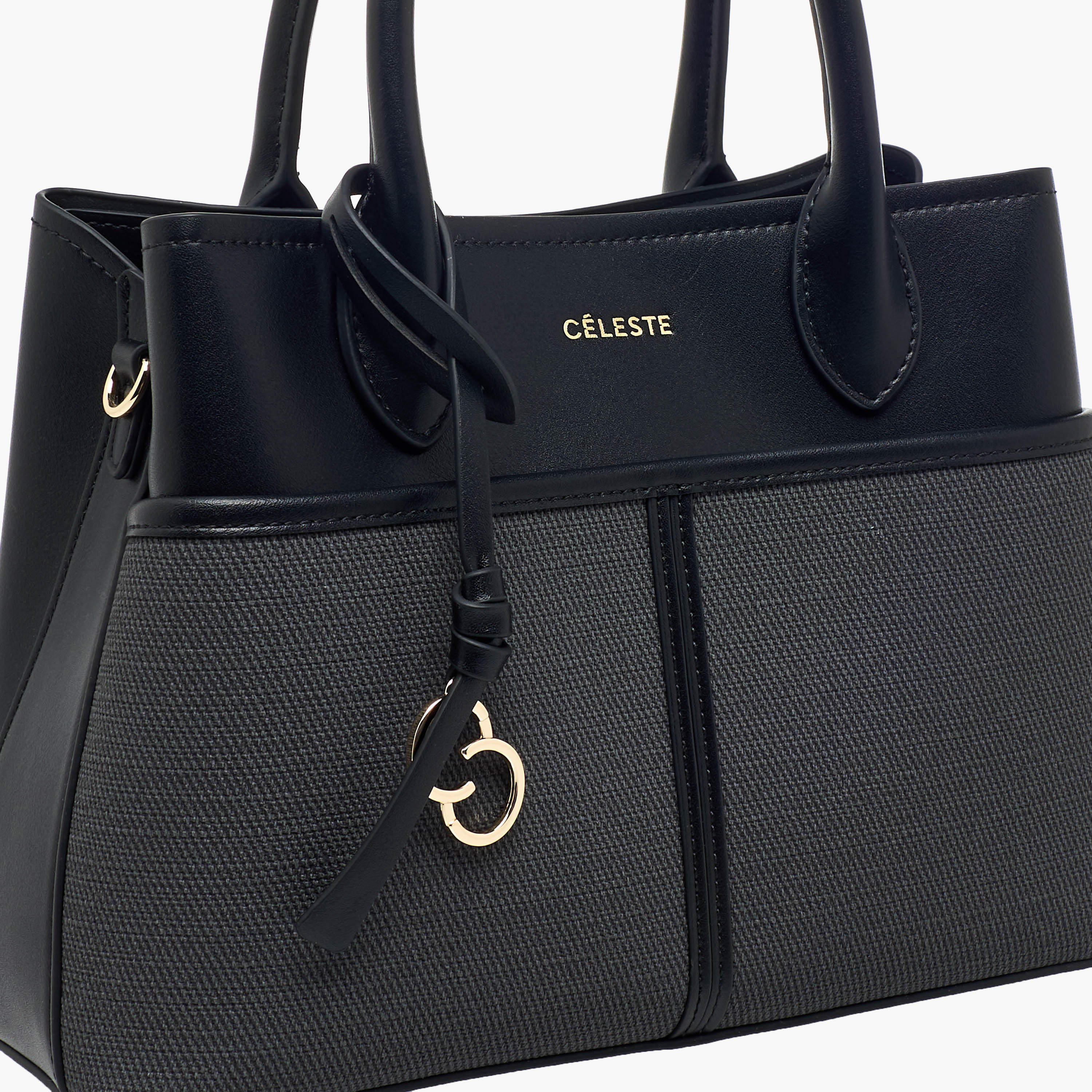 Celeste Textured Tote Bag with Zip Closure-women-bagsandwallets-handbags-image-5