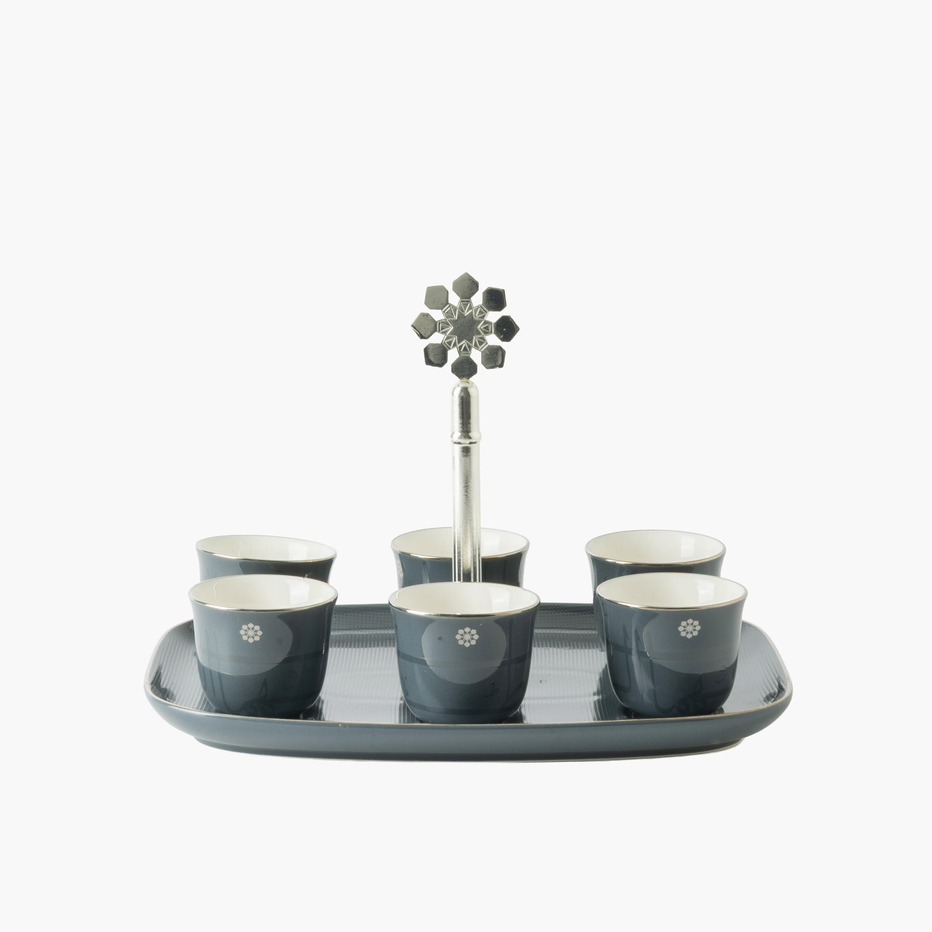 7-Piece Ceramic Kahwa Cup and Stand Set-household-dining-teaandcoffee-teaandcoffeesets-image-1
