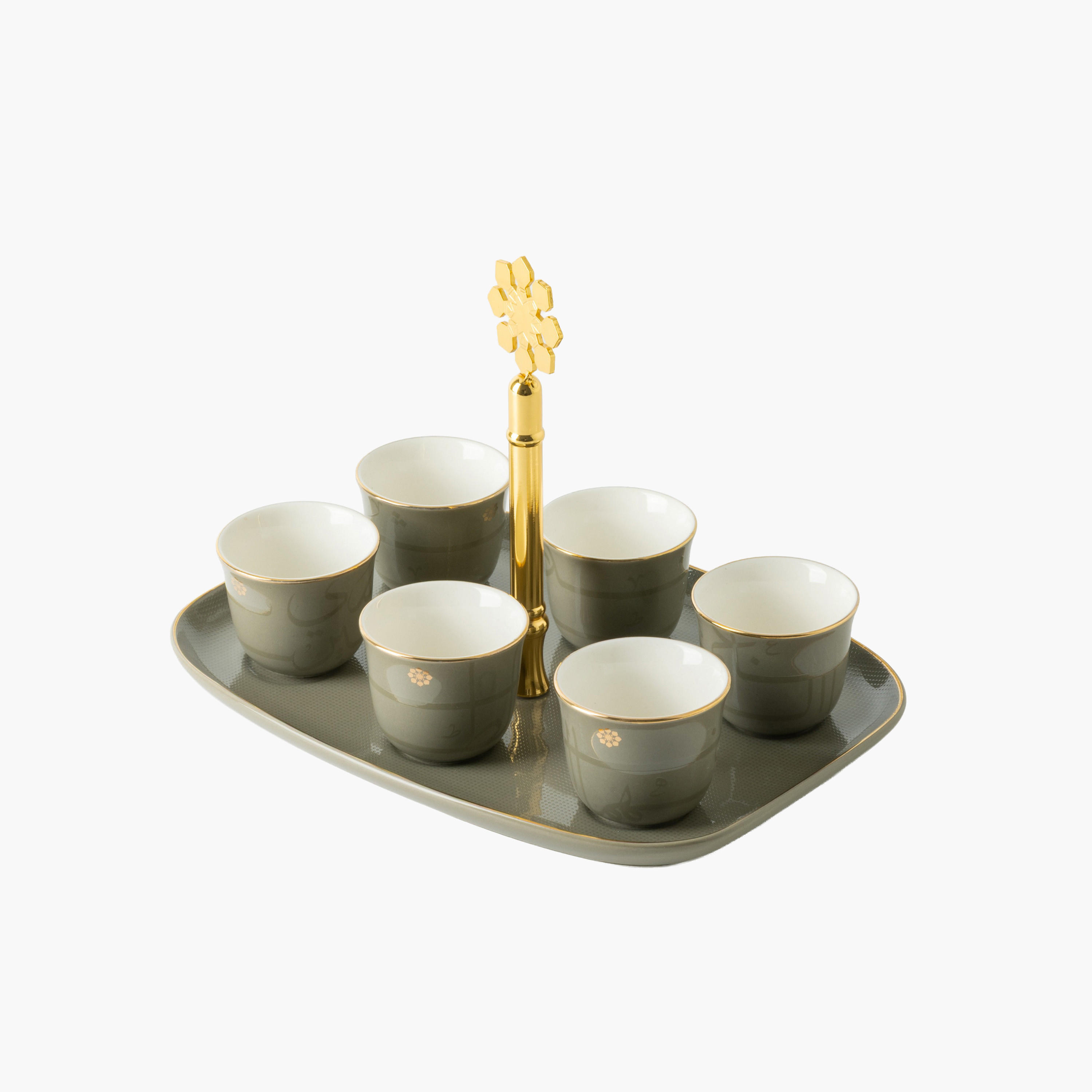 7-Piece Ceramic Kahwa Cup and Stand Set-household-dining-teaandcoffee-teaandcoffeesets-image-1