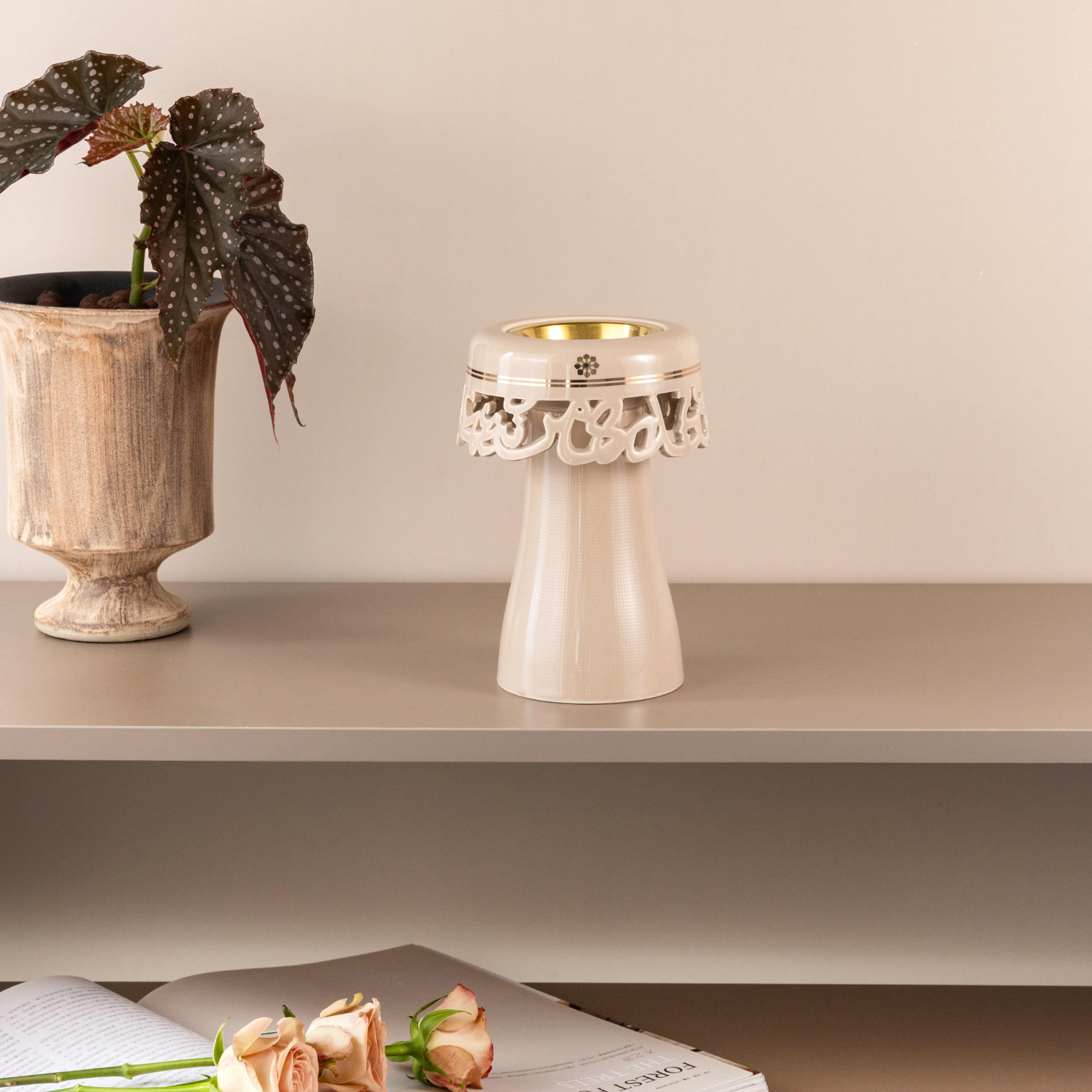 Porcelain Incense Burner - 12x21 cms-household-homefragrance-burners-image-3