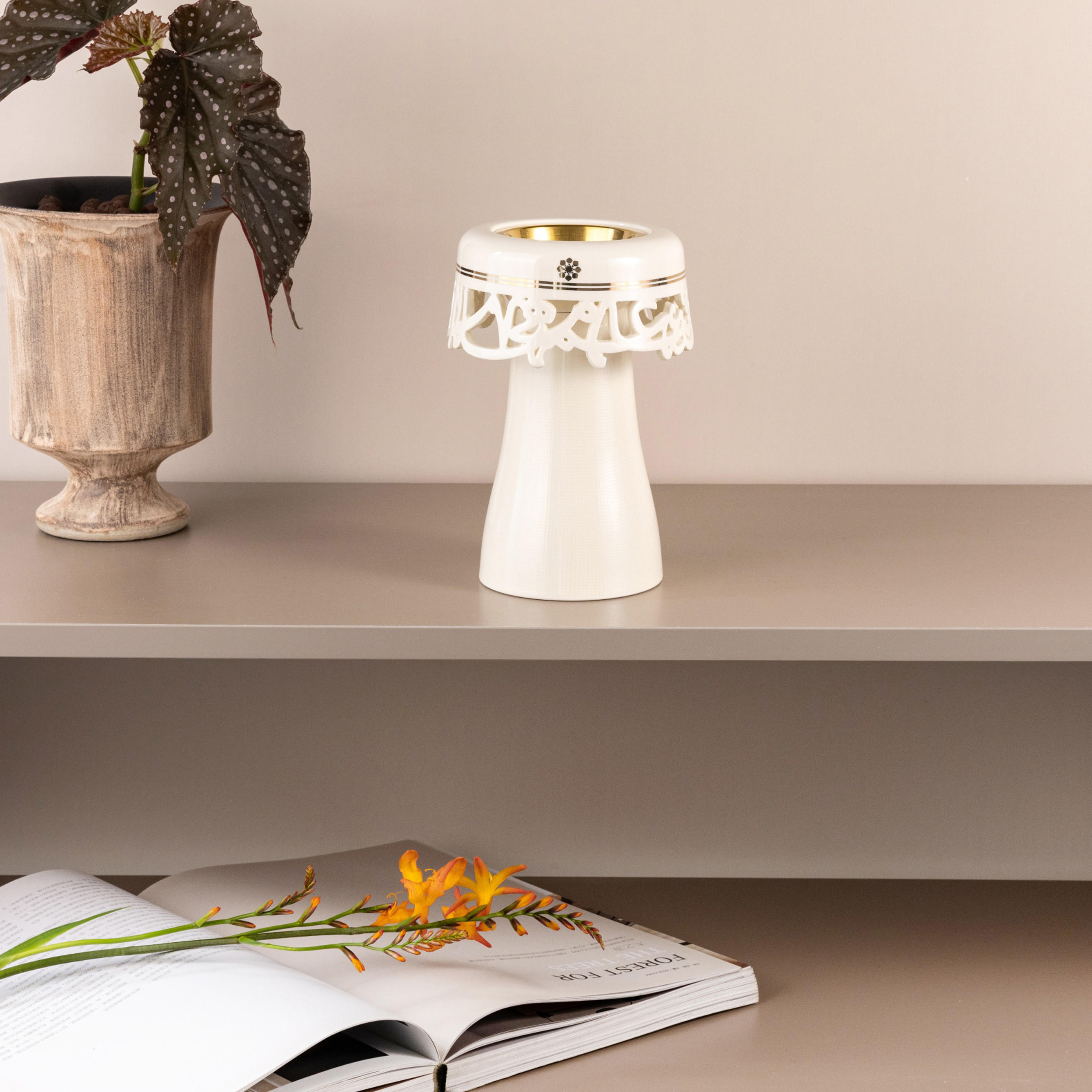 Mirral Porcelain Incense Burner - 12x21 cms-household-homefragrance-burners-image-3