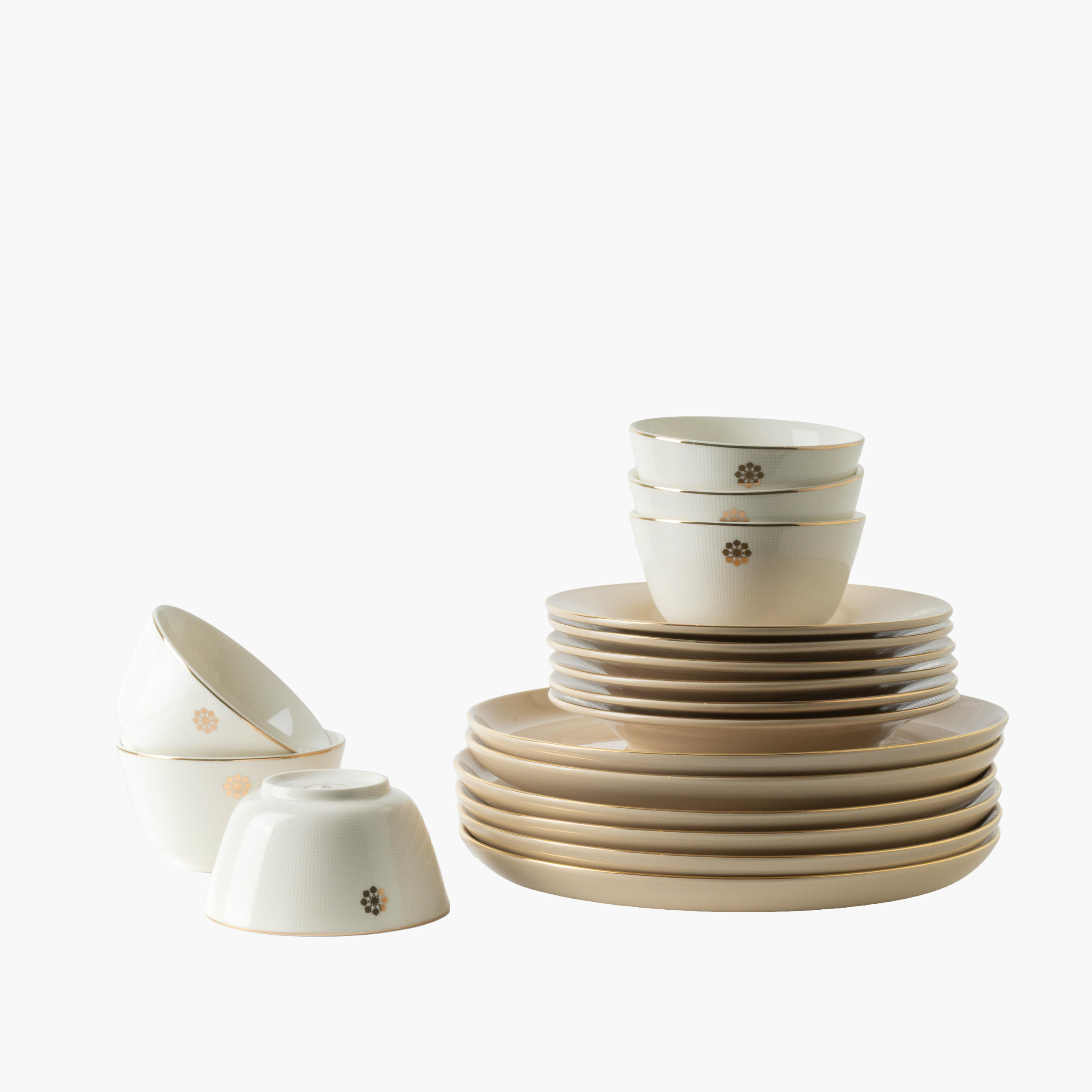 طقم عشاء بورسلين 18 قطعة-household-dining-dinnerware-dinnersets-image-1