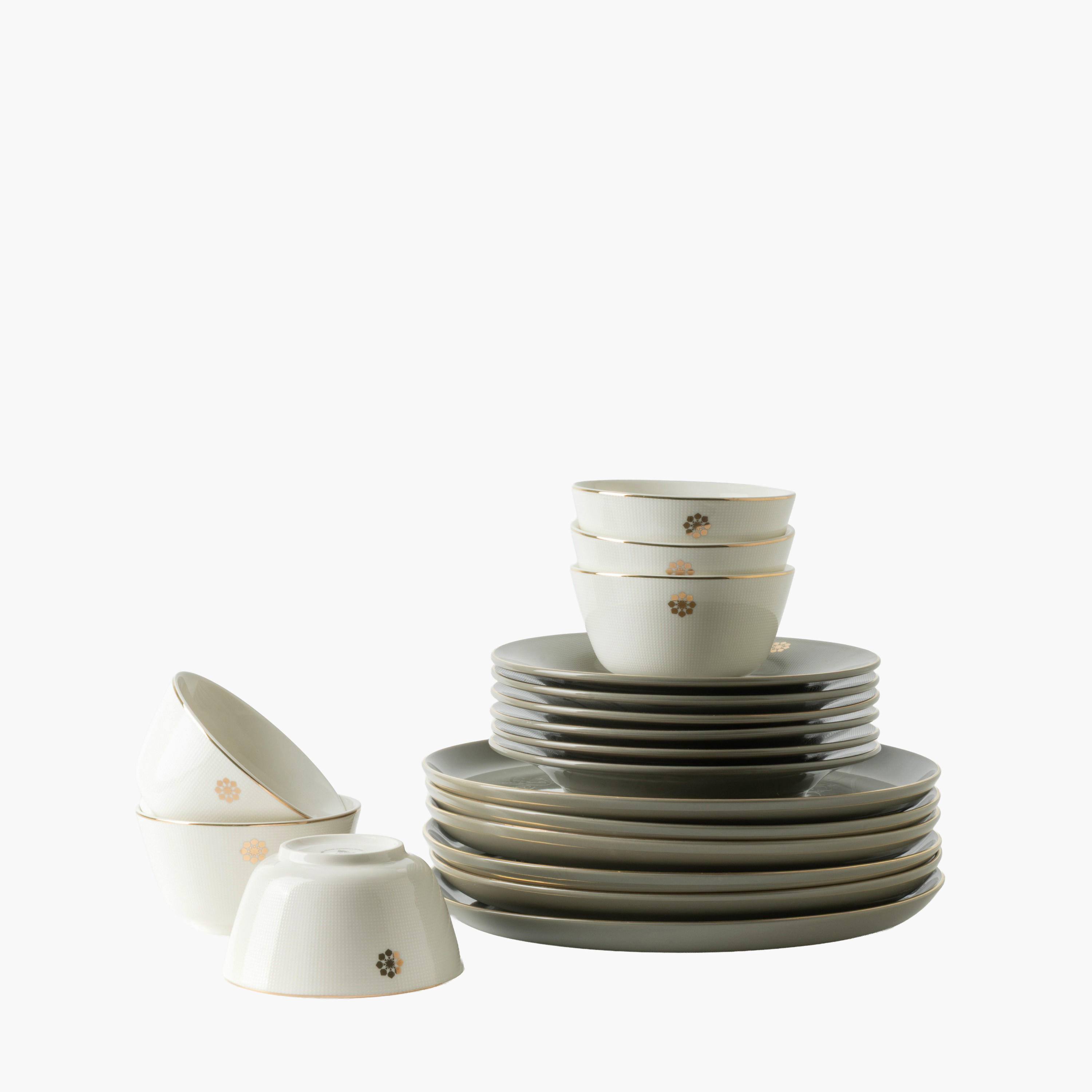 طقم عشاء بورسلين 18 قطعة-household-dining-dinnerware-dinnersets-image-1