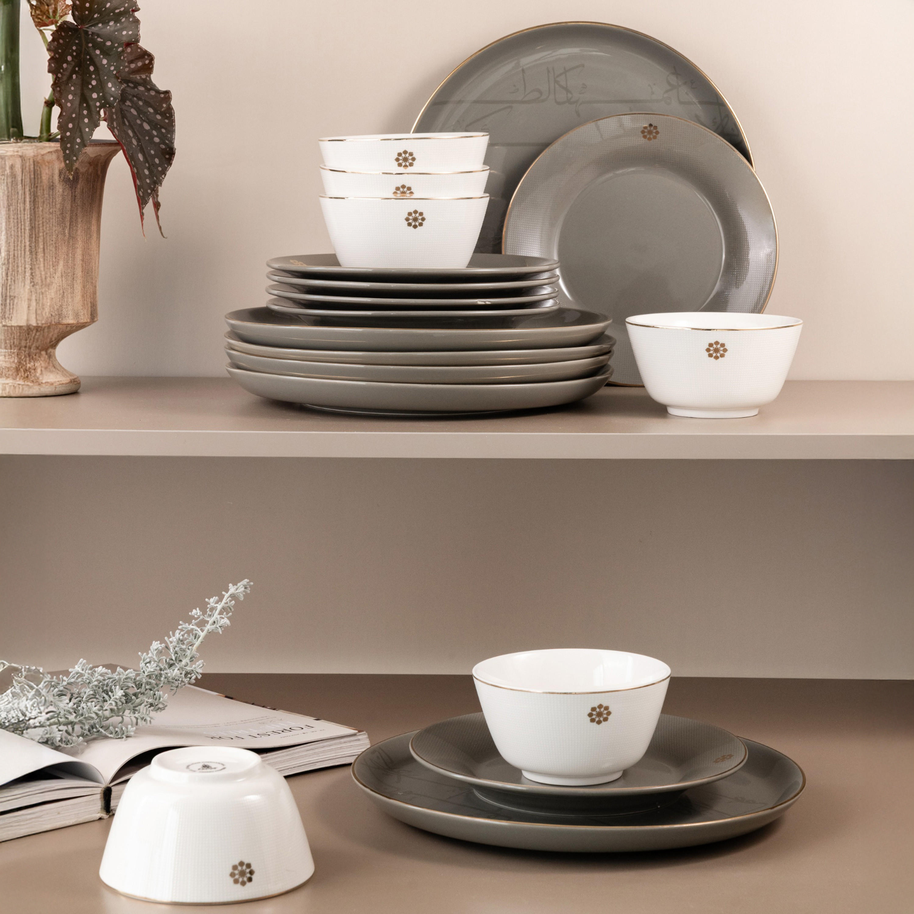 18-Piece Porcelain Dinner Plate and Bowl Set-household-dining-dinnerware-dinnersets-image-2