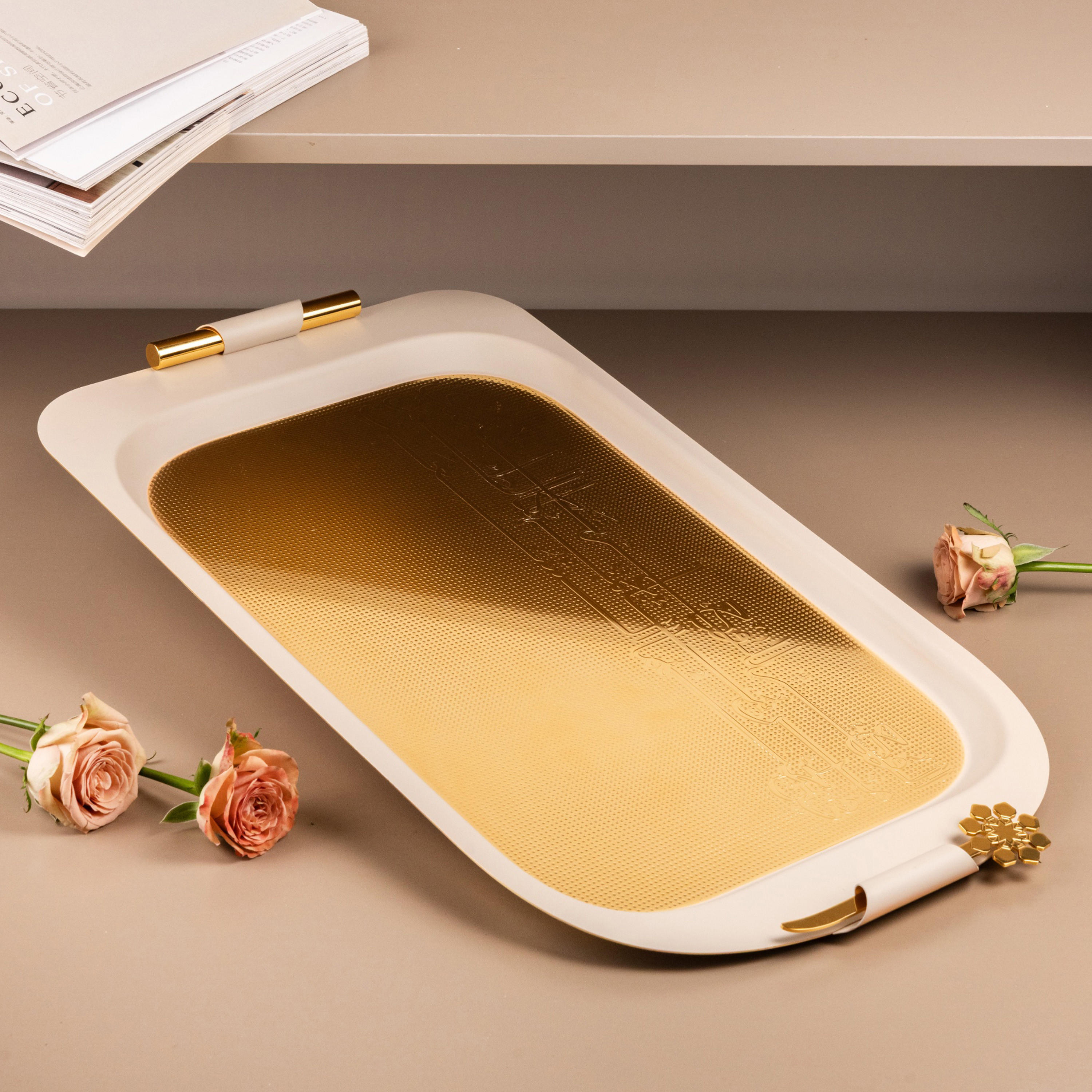 Rectangular Serving Tray with Handle - 53x31 cms-household-dining-serveware-servingtrays-image-2