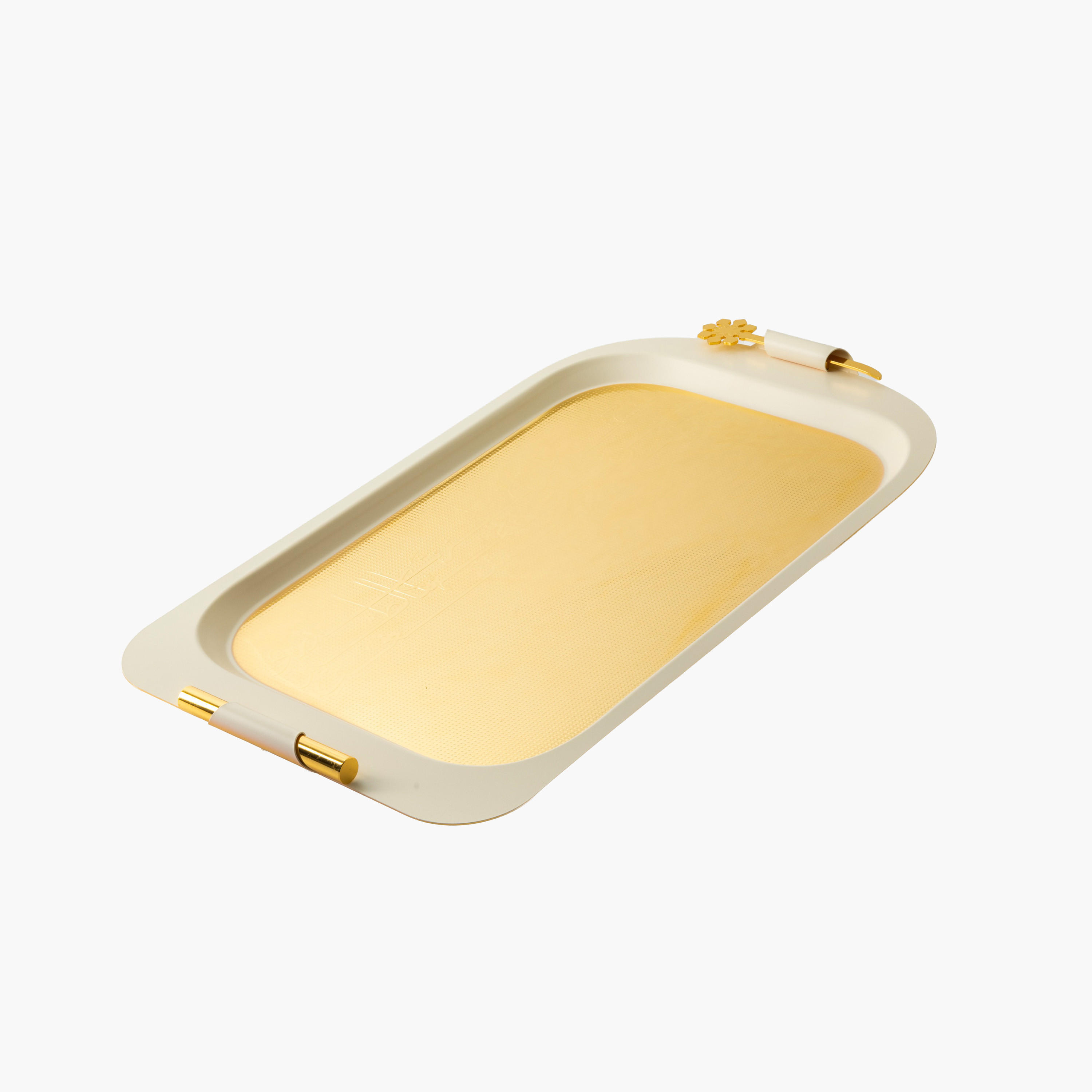 Metallic Accent Serving Tray - 53x31 cms-household-dining-serveware-servingtrays-image-1