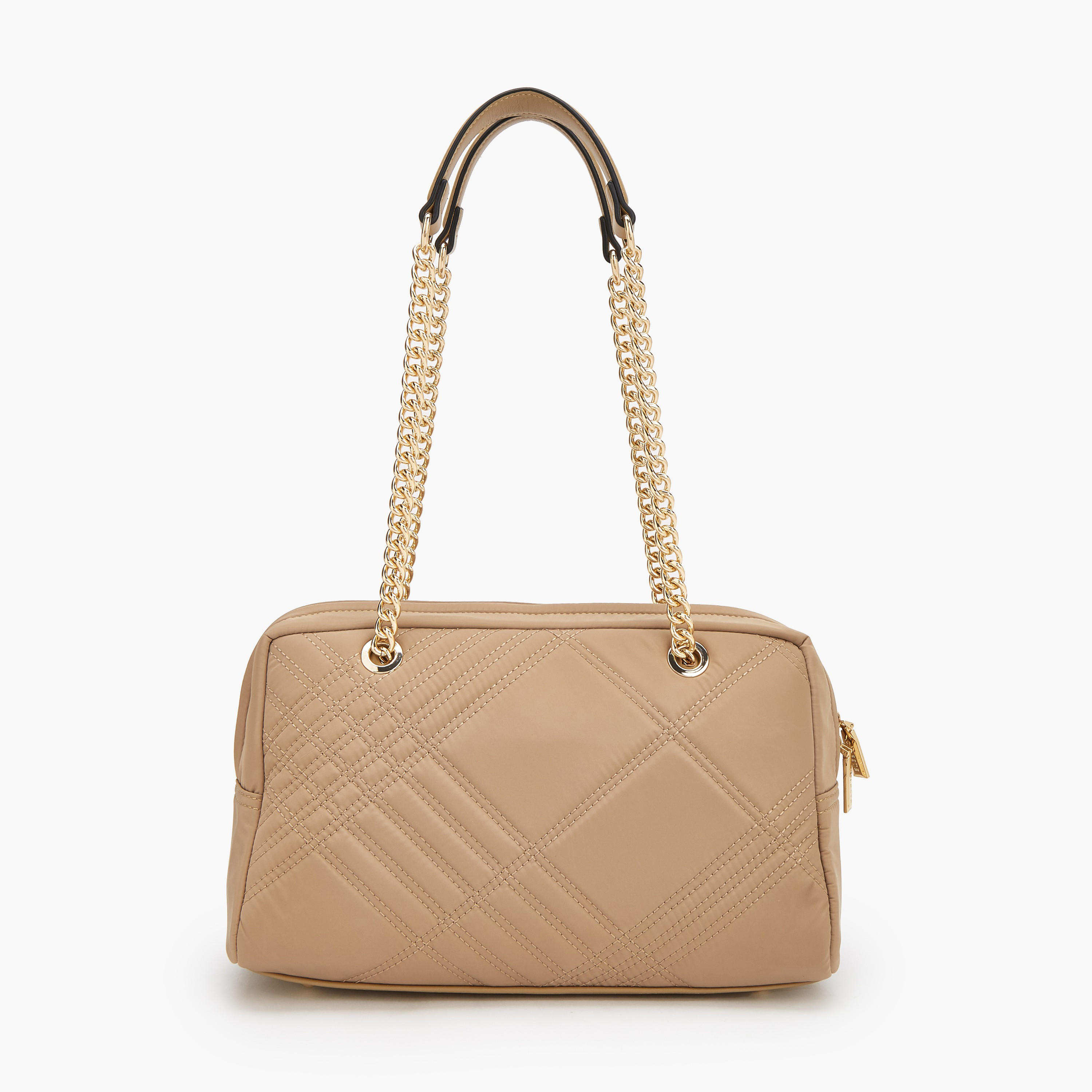 Celeste Quilted Shoulder Bag with Zip Closure-women-bagsandwallets-handbags-image-4