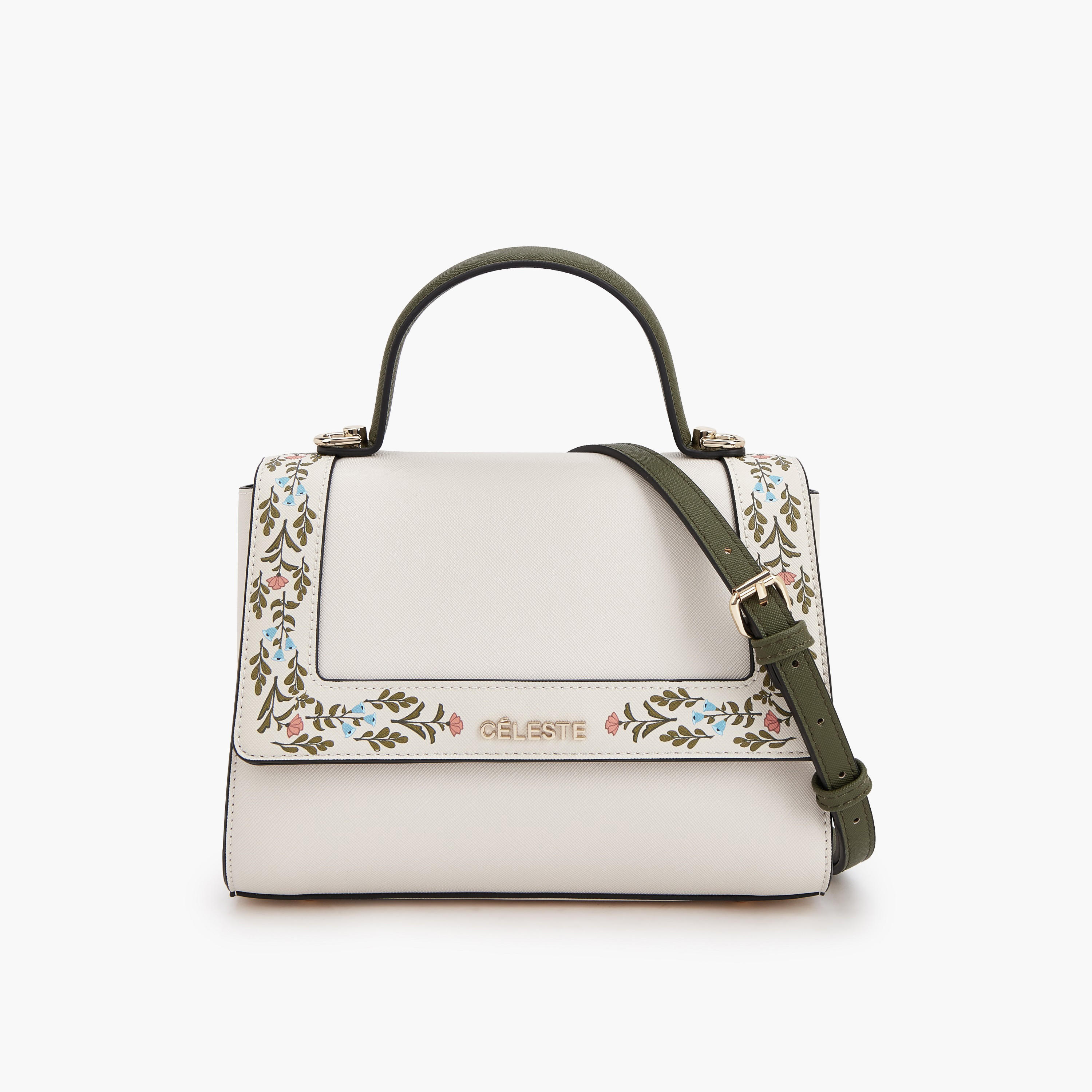 شنطة ساتشيل بحزام قابل للفصل وطبعات زهرية سافيانو من سيليست-women-bagsandwallets-handbags-image-1
