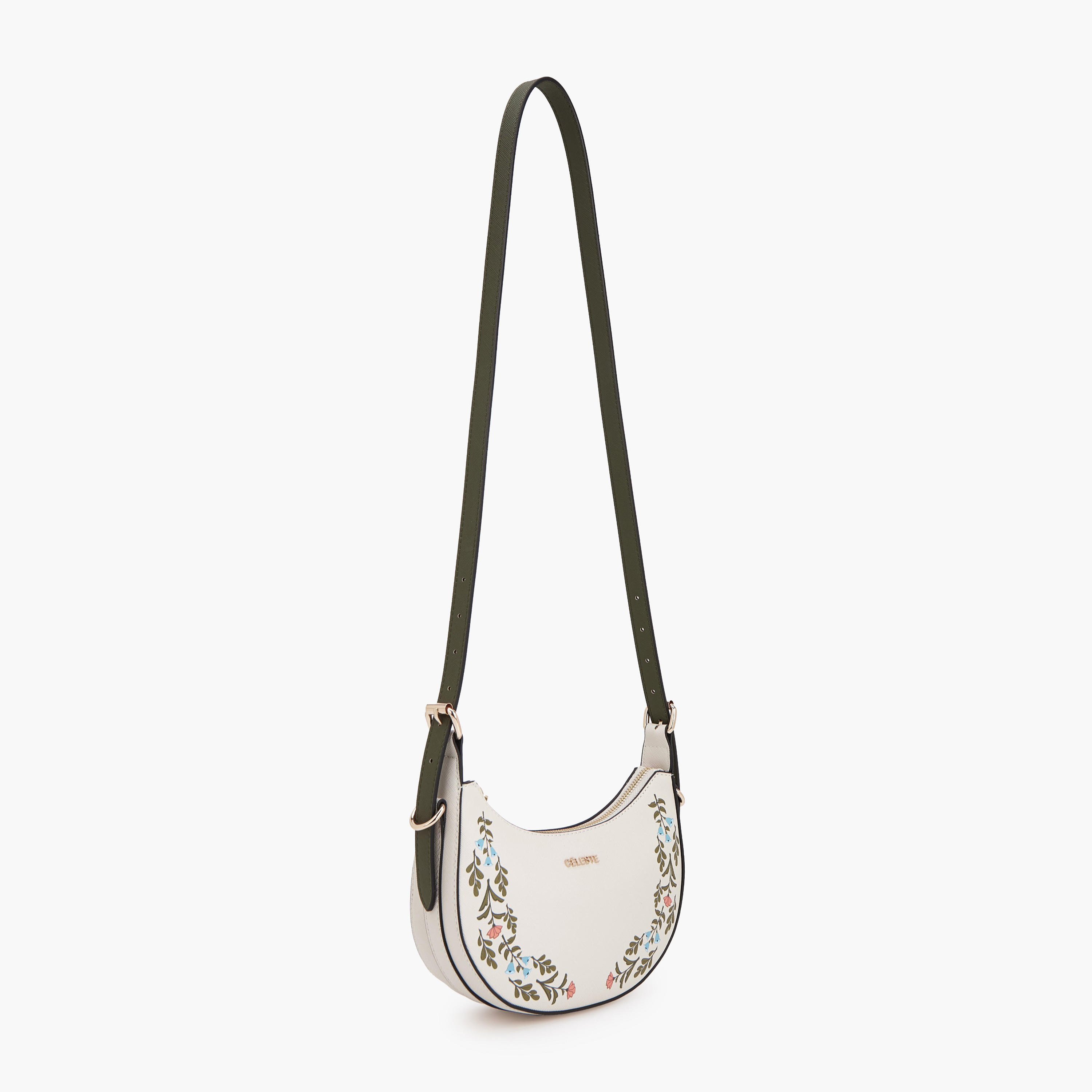 Celeste Safiano Floral Print Shoulder Bag with Adjustable Strap-women-bagsandwallets-handbags-image-2