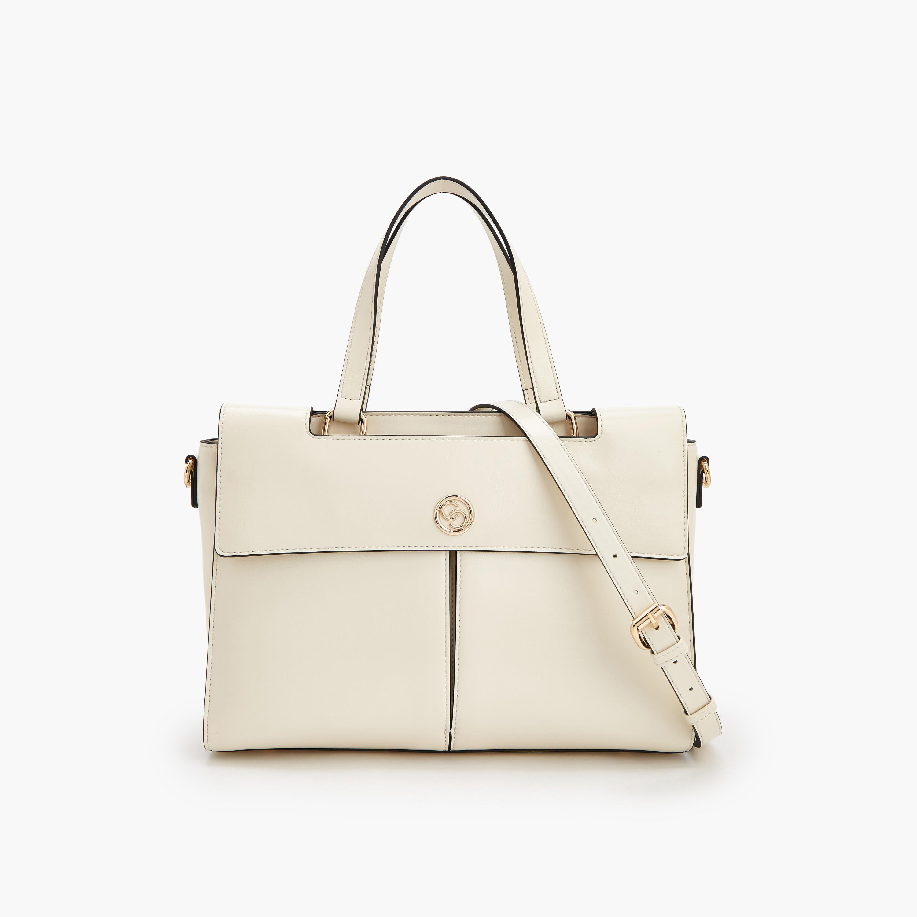 Celeste Solid Tote Bag with Detachable Strap-women-bagsandwallets-handbags-image-1