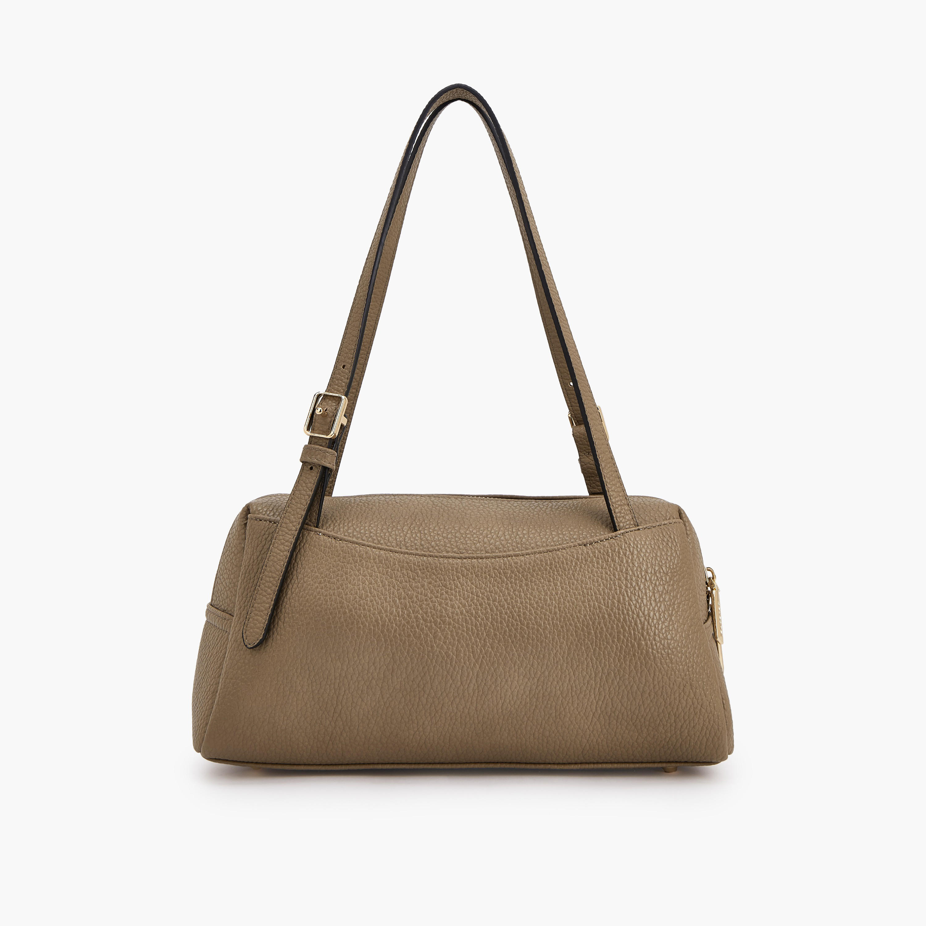 Celeste Textured Shoulder Bag with Scarf Detail-women-bagsandwallets-handbags-image-7