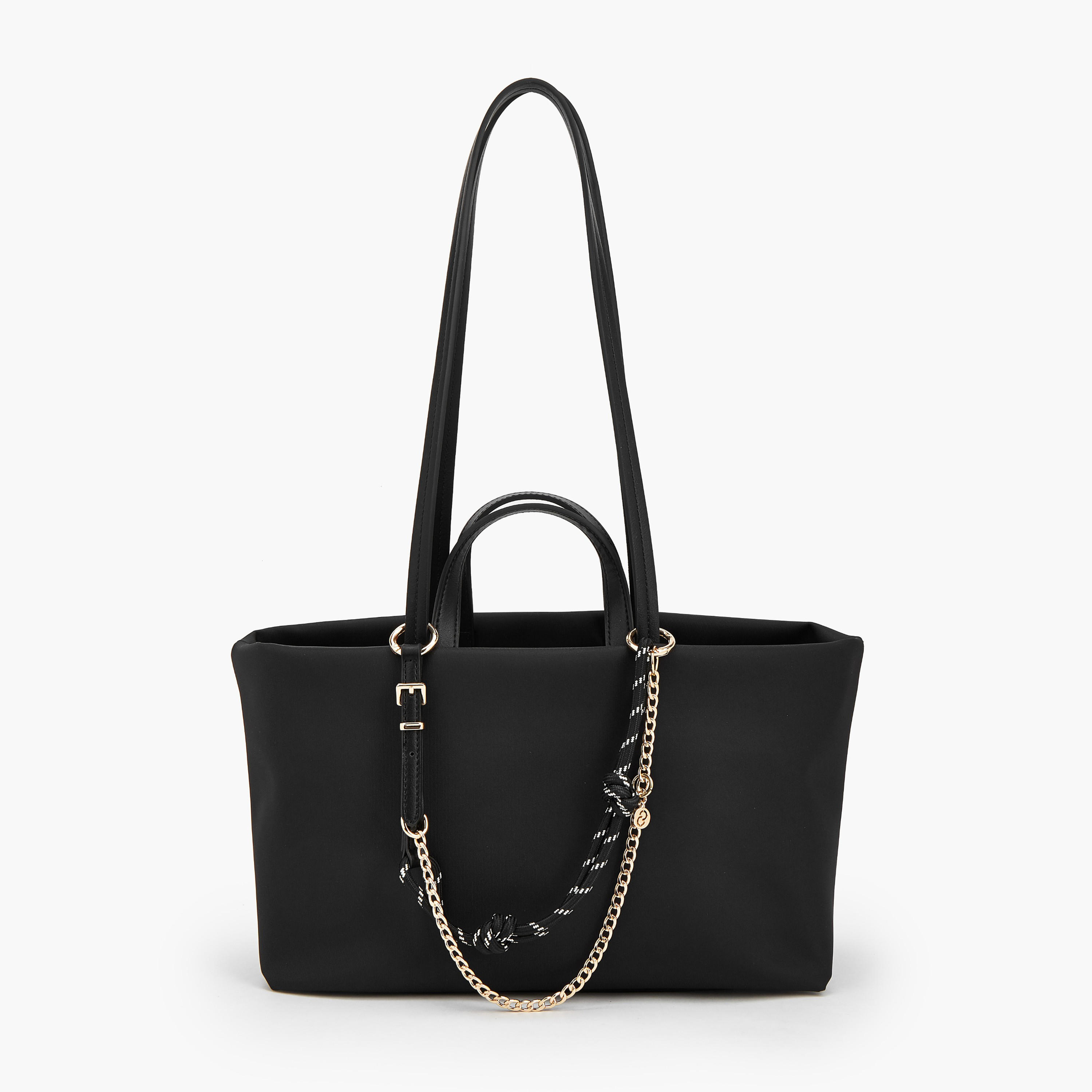 Celeste Chain Detail Tote Bag with Double Handle-women-bagsandwallets-handbags-image-1