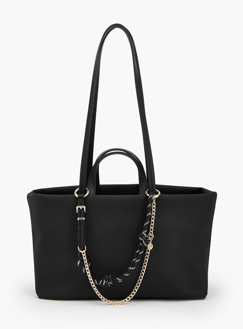 Celeste Chain Detail Tote Bag with Double Handle-women-bagsandwallets-handbags-image-1