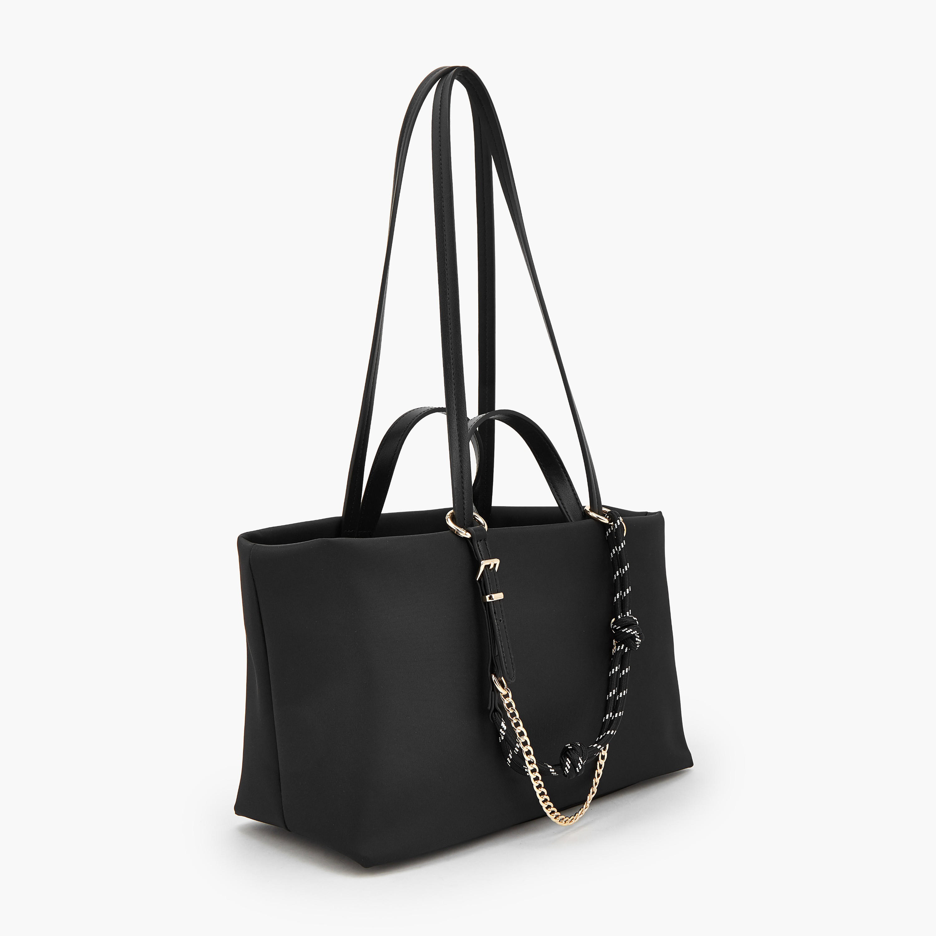 Celeste Chain Detail Tote Bag with Double Handle-women-bagsandwallets-handbags-image-3