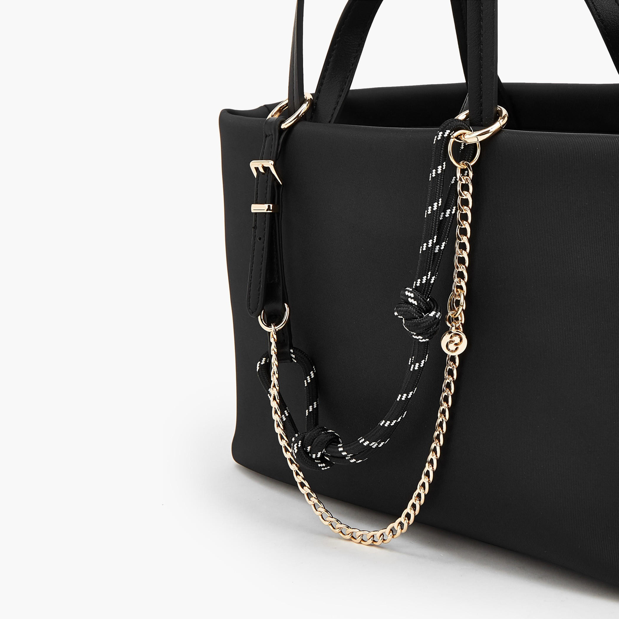 Celeste Chain Detail Tote Bag with Double Handle-women-bagsandwallets-handbags-image-5