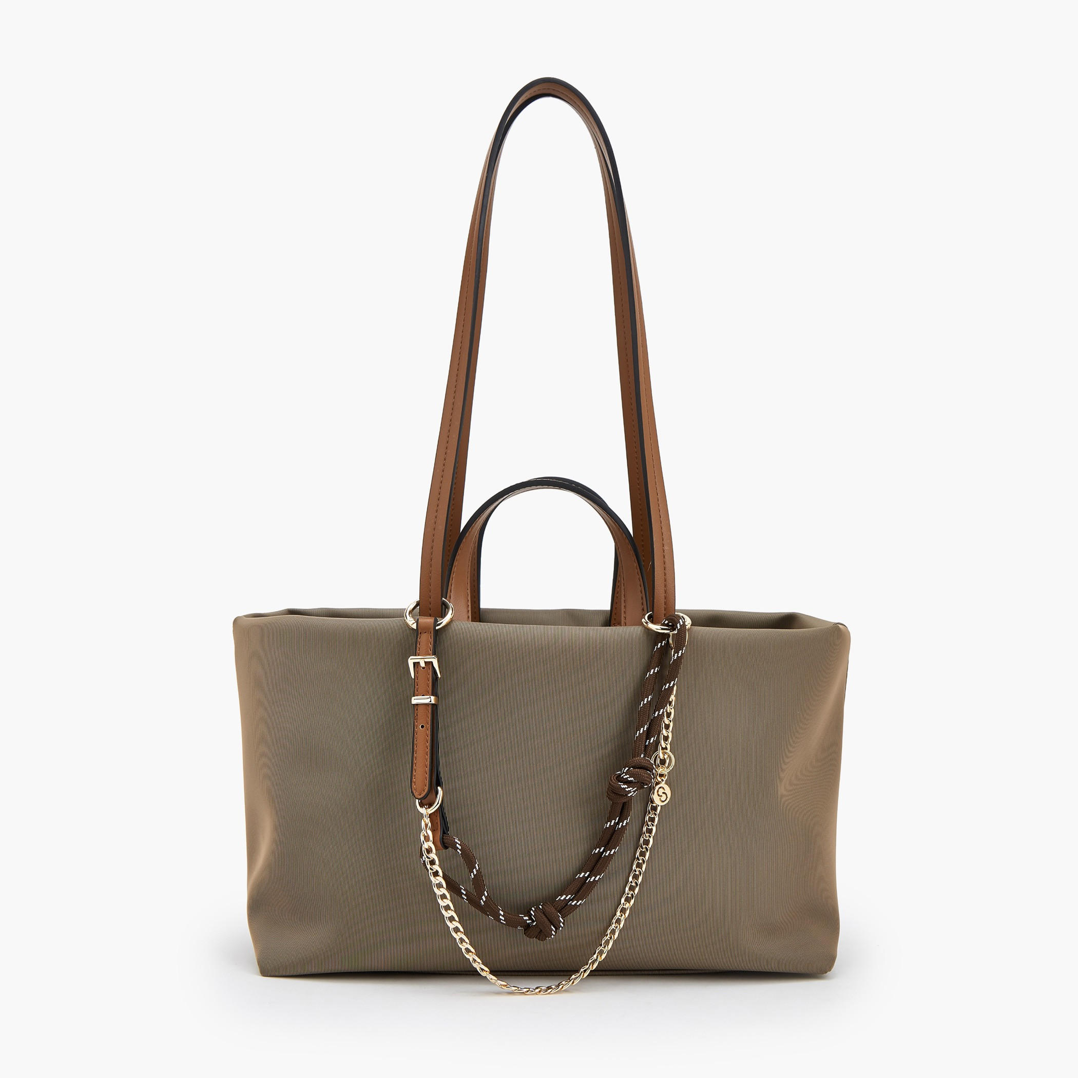 Celeste Chain Detail Tote Bag with Double Handle-women-bagsandwallets-handbags-image-1