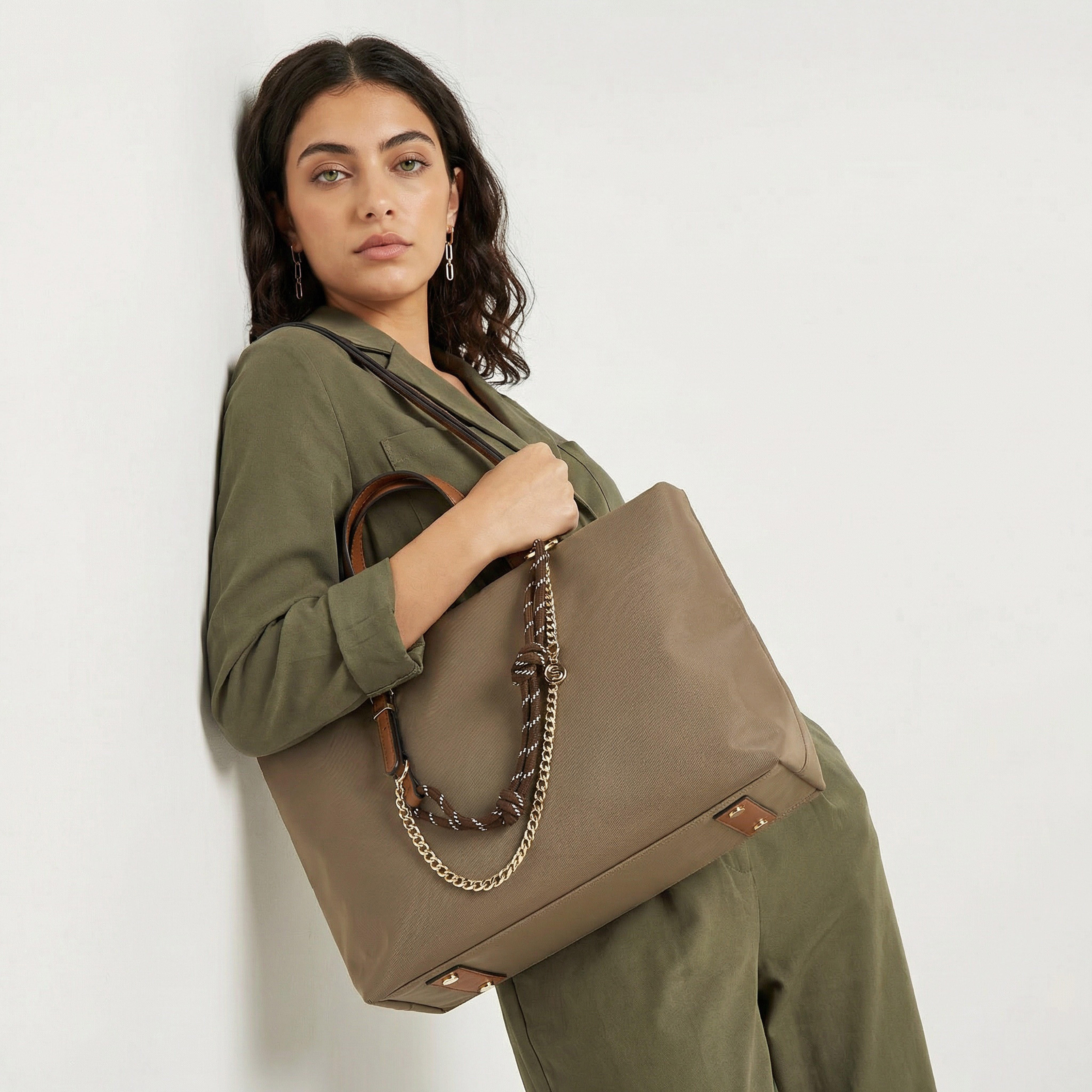 Celeste Chain Detail Tote Bag with Double Handle-women-bagsandwallets-handbags-image-2
