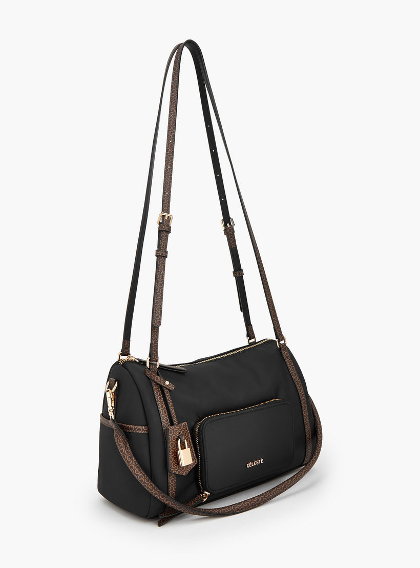 شنطة كتف بطبعات مونوجرام ومقبض مزدوج من سيليست-women-bagsandwallets-handbags-image-2
