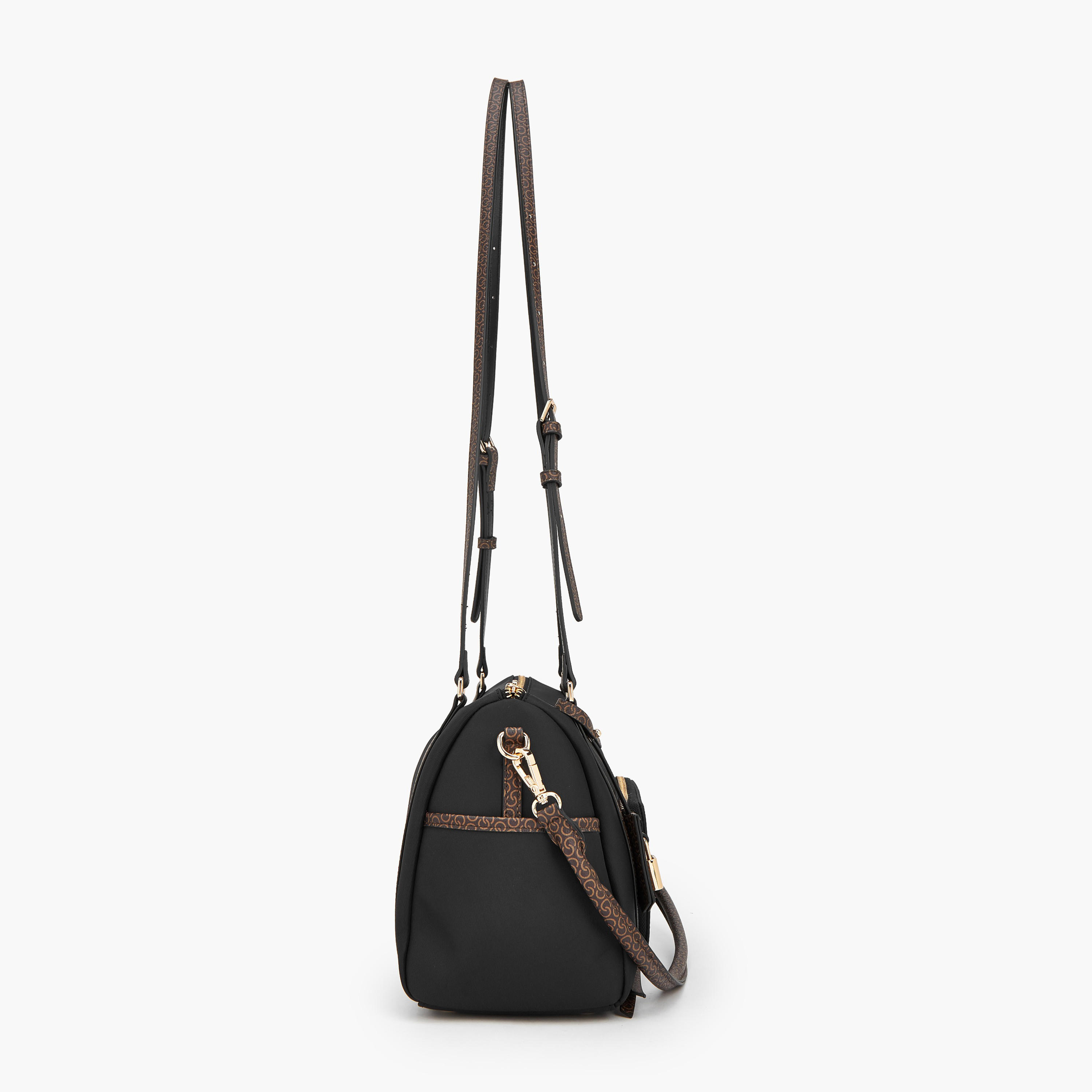 شنطة كتف بطبعات مونوجرام ومقبض مزدوج من سيليست-women-bagsandwallets-handbags-image-4