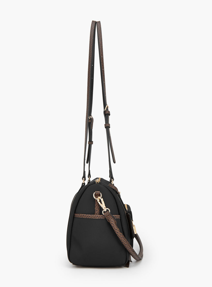 شنطة كتف بطبعات مونوجرام ومقبض مزدوج من سيليست-women-bagsandwallets-handbags-image-4
