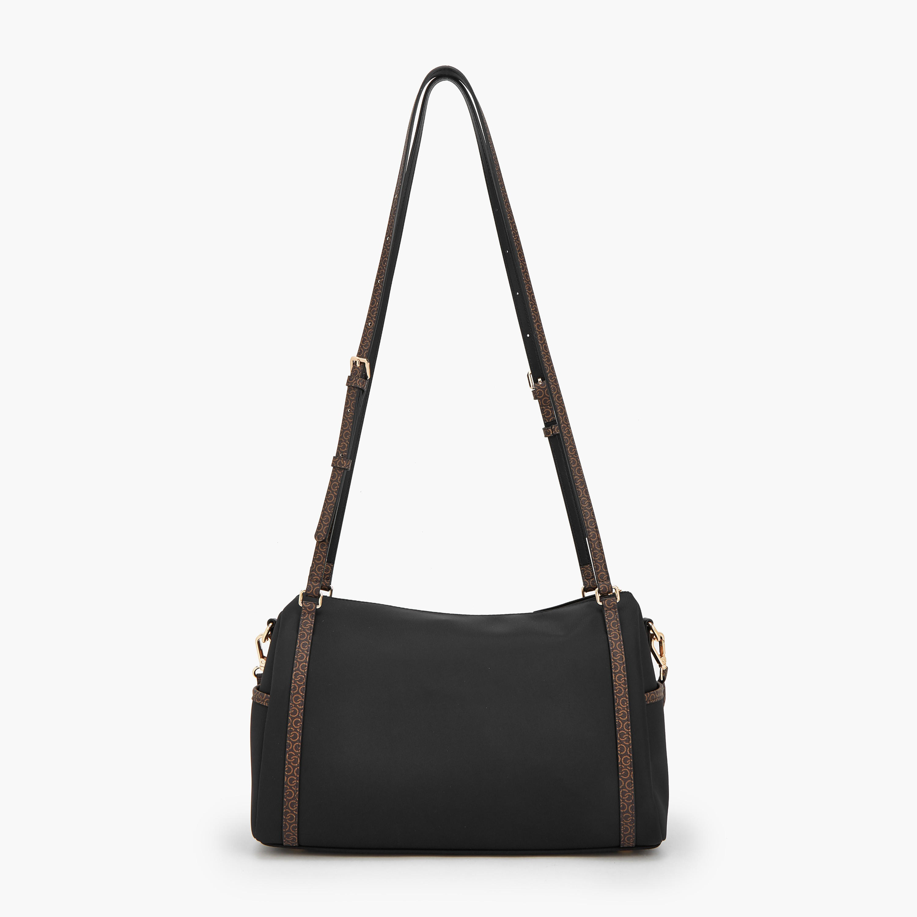 شنطة كتف بطبعات مونوجرام ومقبض مزدوج من سيليست-women-bagsandwallets-handbags-image-5